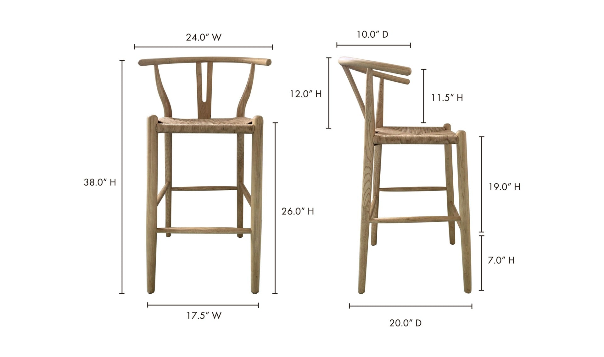 Ventana Counter Stool Natura