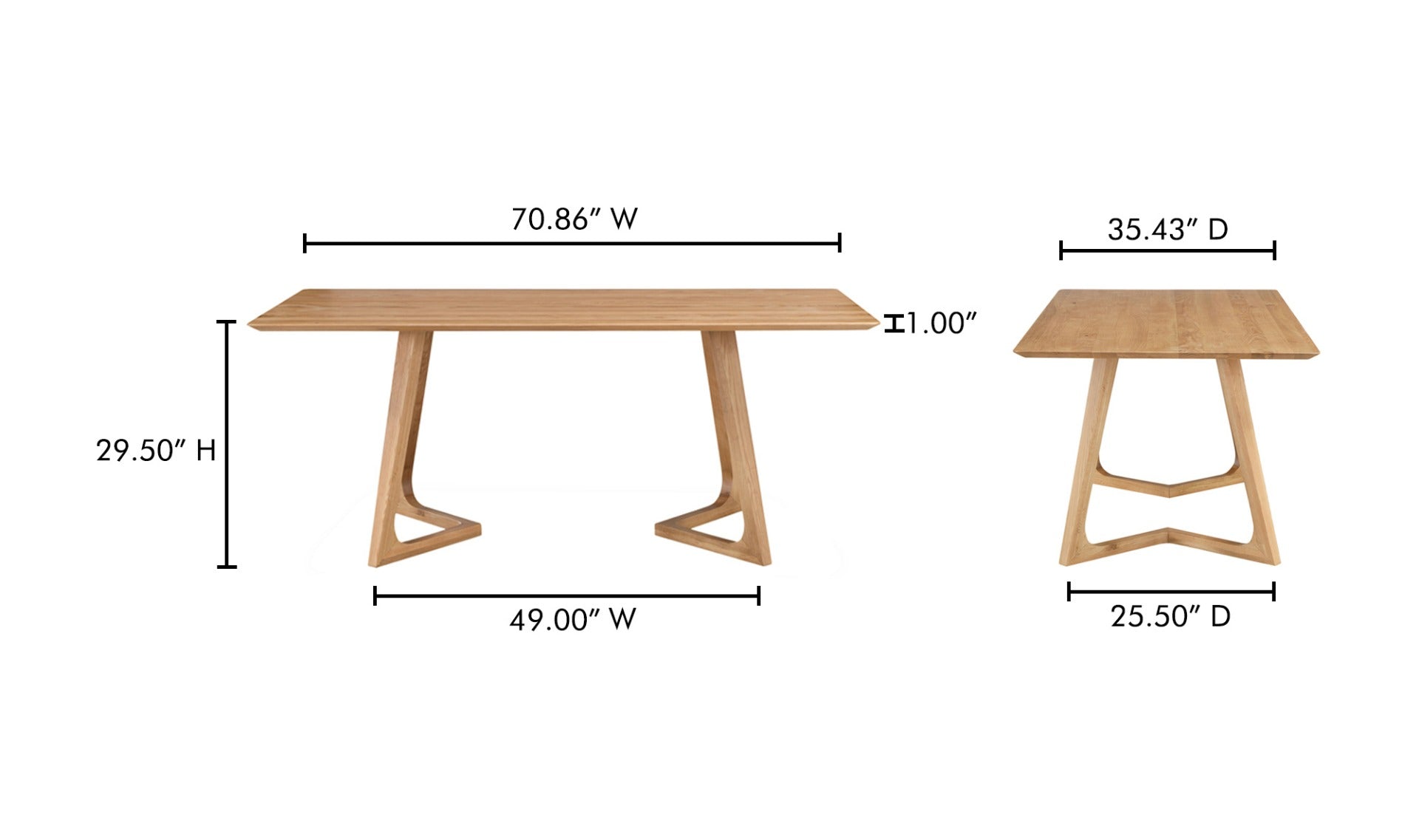 Godenza Rectangular Dining Table Oak