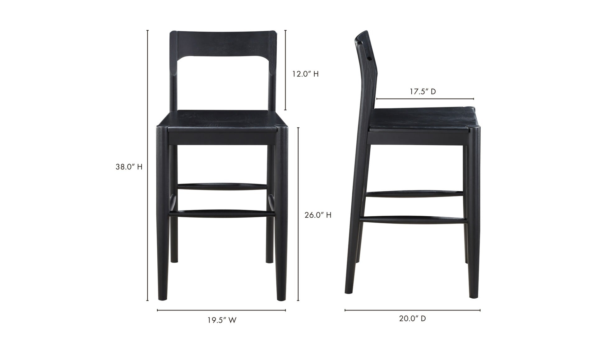 Owing Counter Stool Black