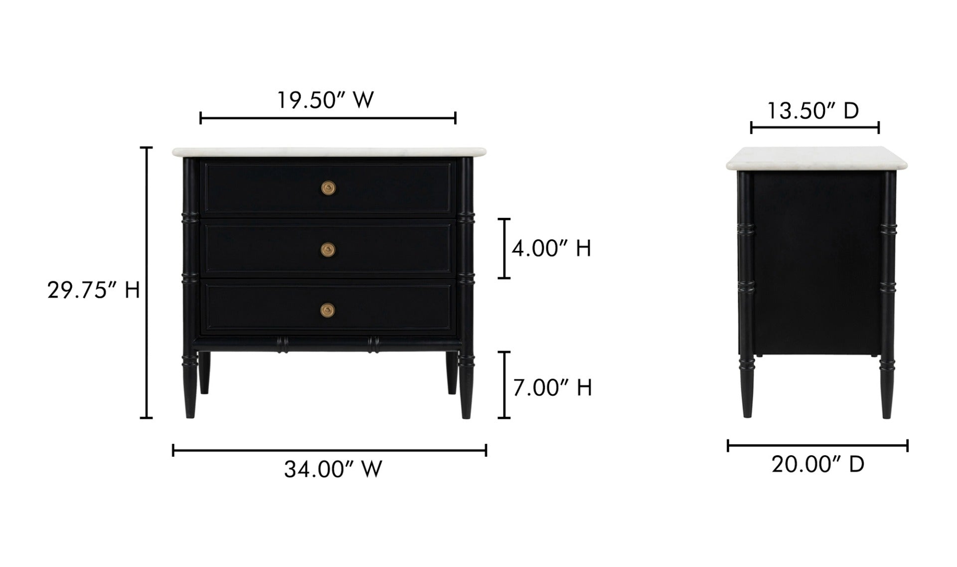 Eleanor Nightstand Black