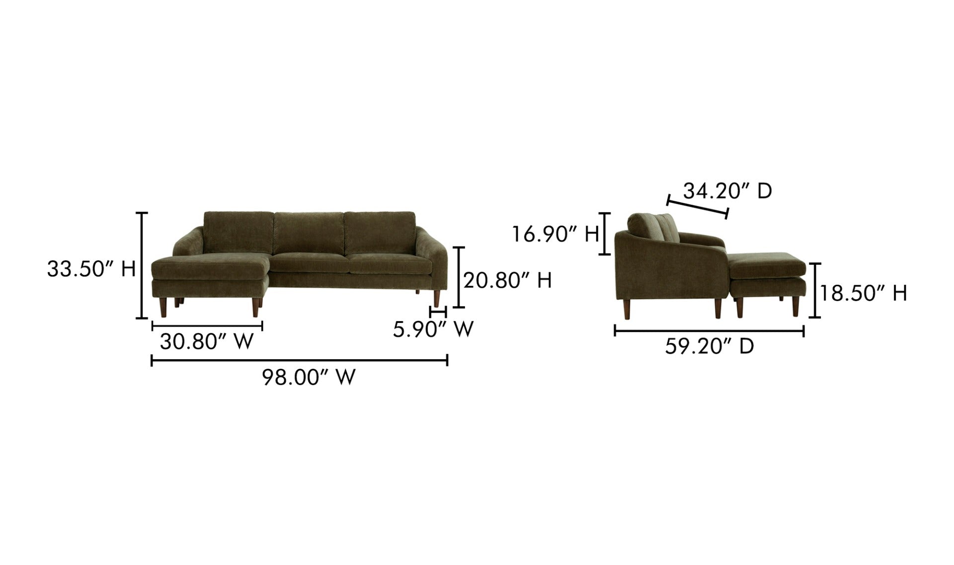Quinn Sectional Cedar Green