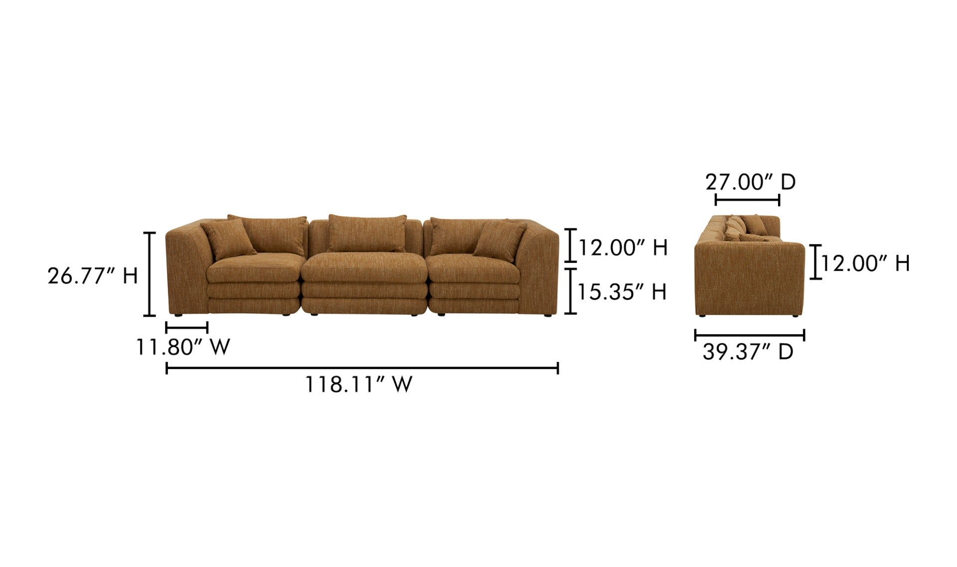 Lowtide Modular Sofa Amber Glow