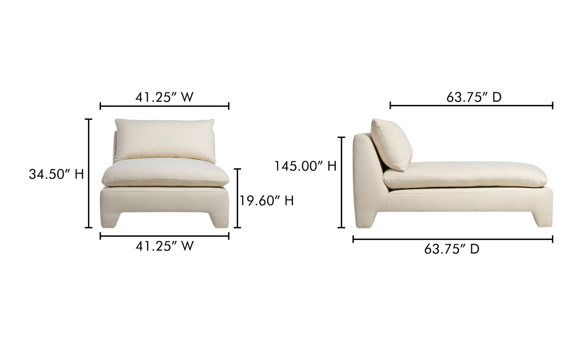 Estelle Chaise Cream