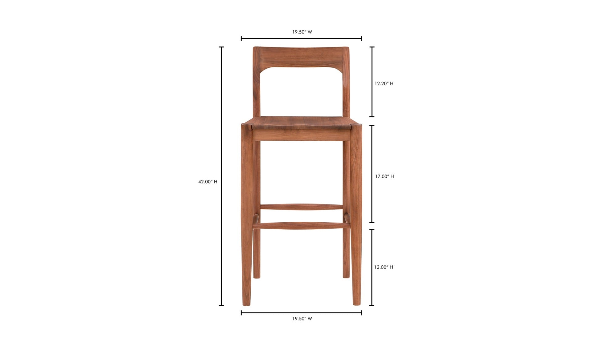 Owing Barstool Walnut Brown