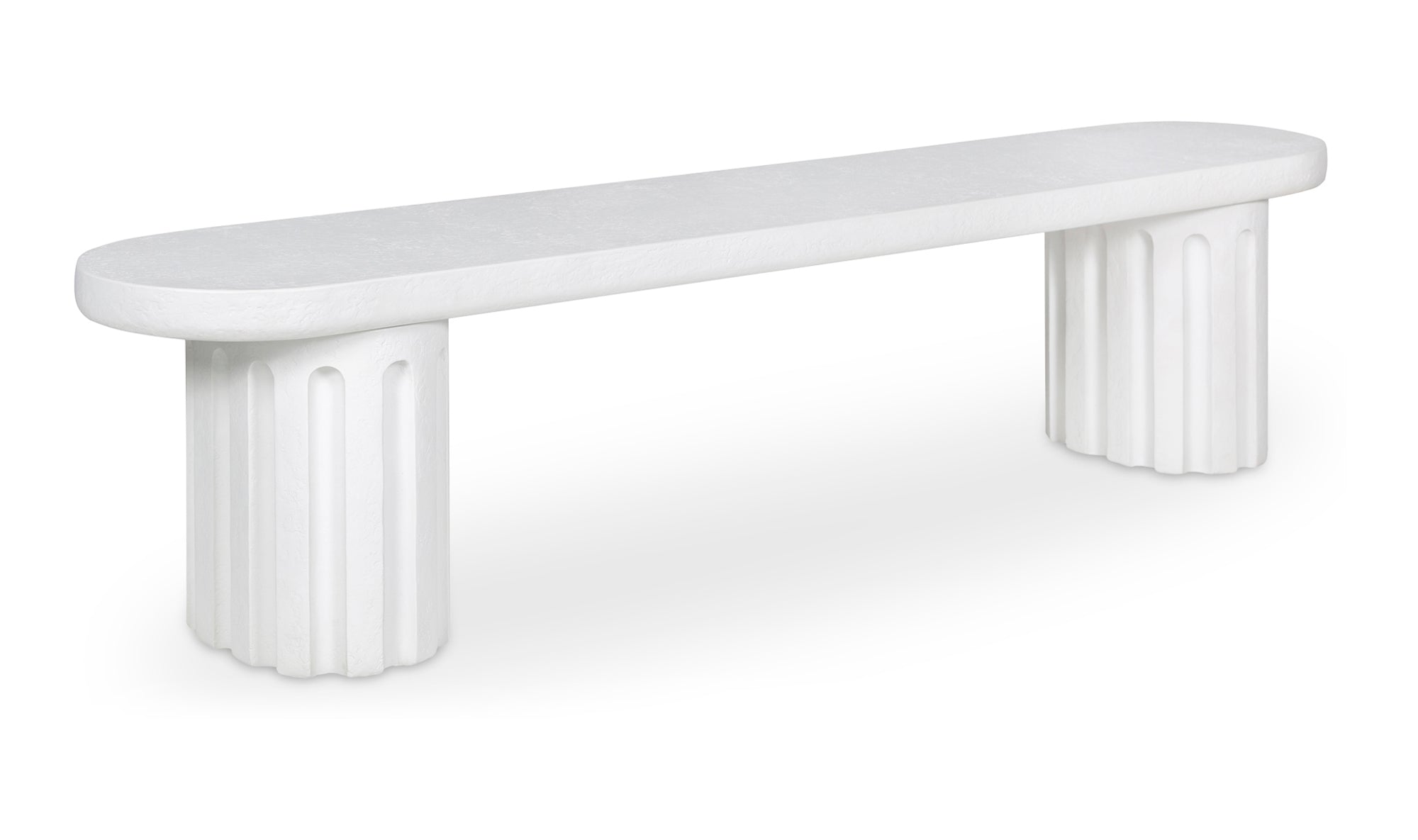 Eris Outdoor Dining Bench White