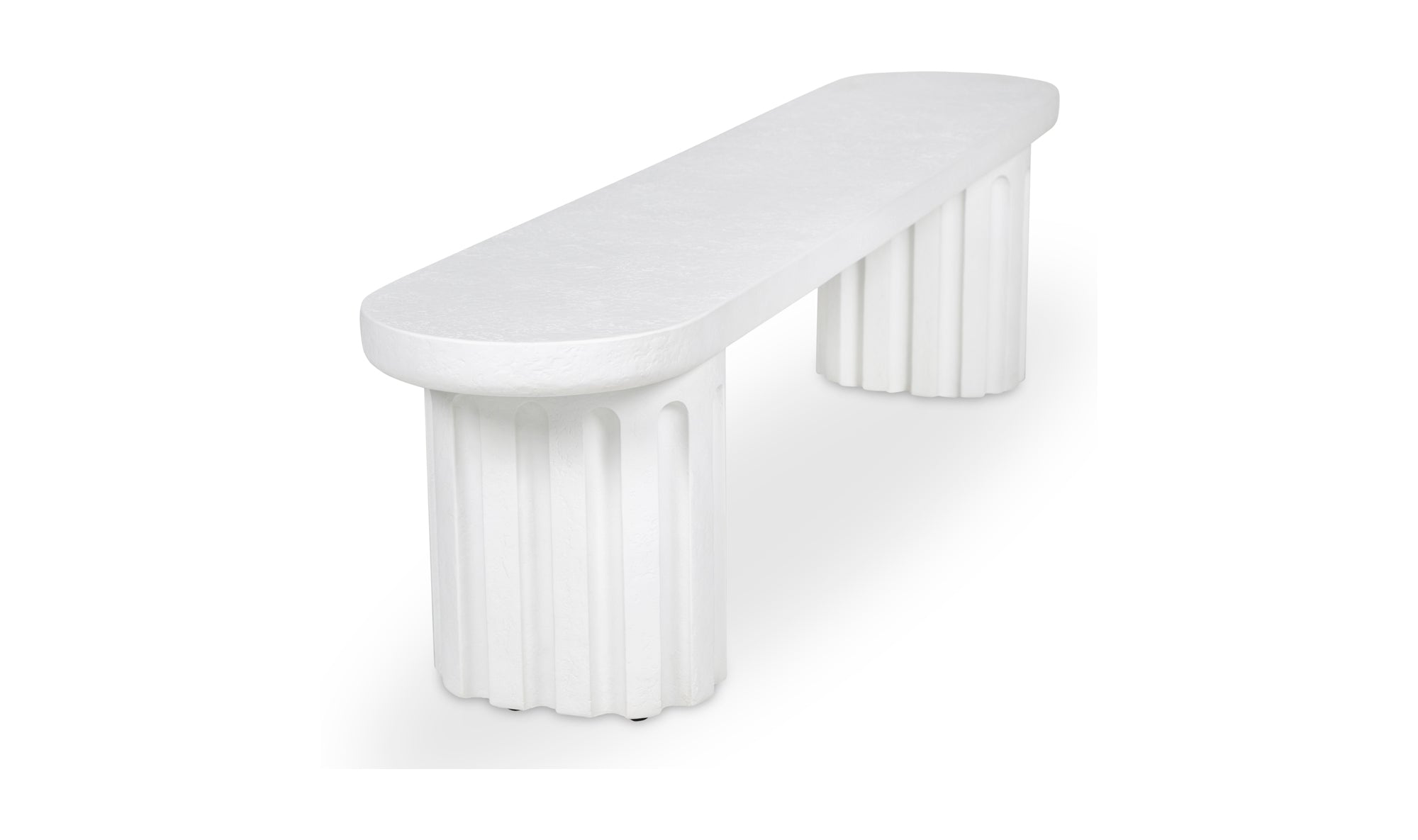 Eris Outdoor Dining Bench White