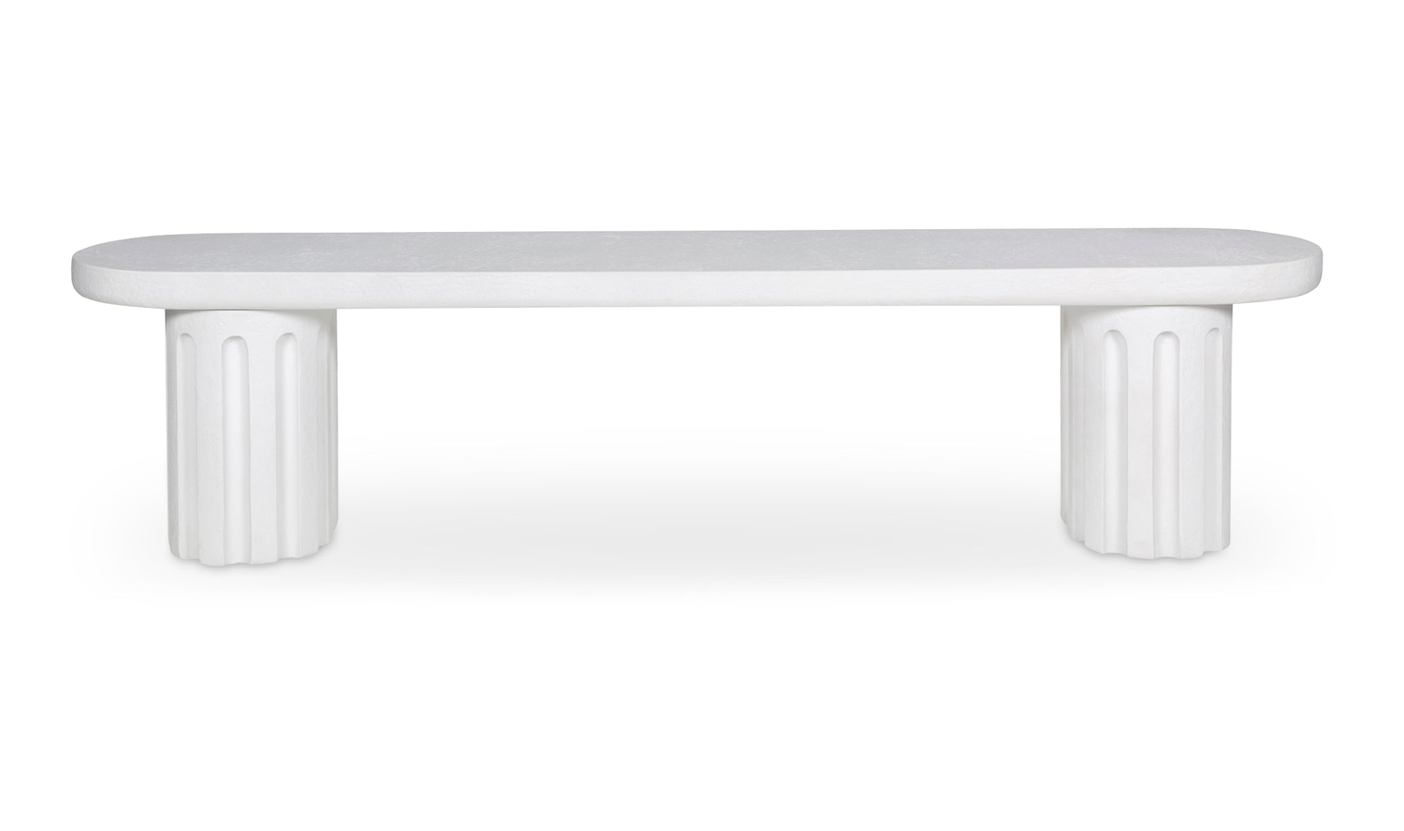 Eris Outdoor Dining Bench White