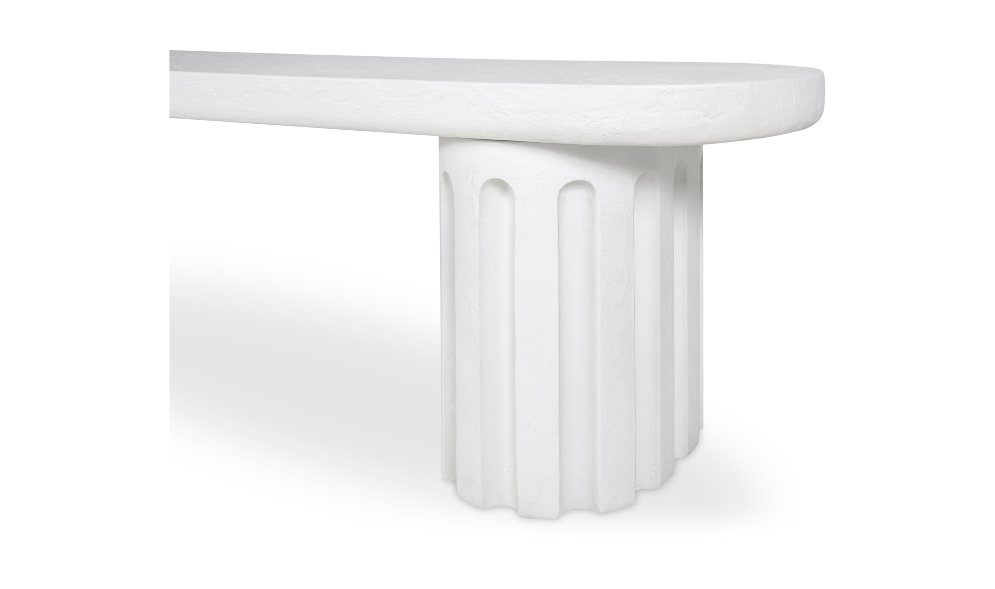 Eris Outdoor Dining Bench White