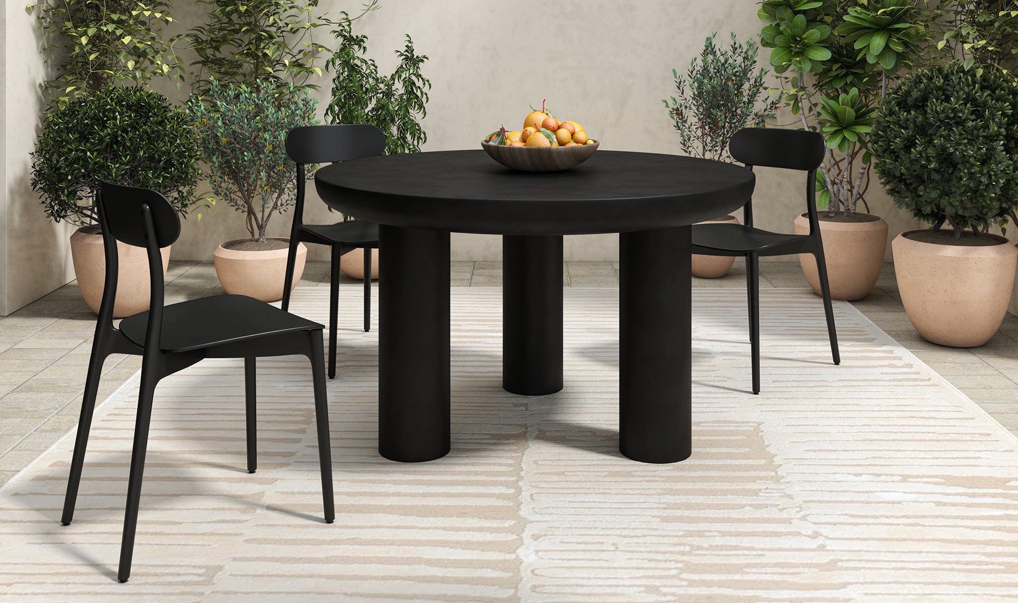 Kent Outdoor Dining Chair Navy - Set Of Two