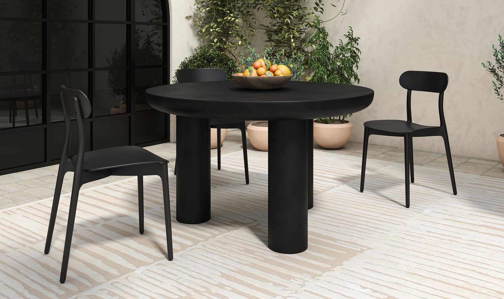 Kent Outdoor Dining Chair Navy - Set Of Two