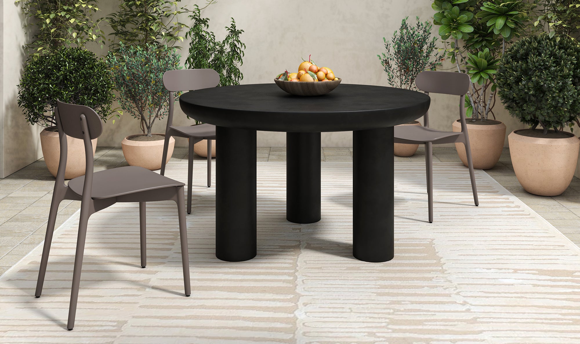 Kent Outdoor Dining Chair Navy - Set Of Two