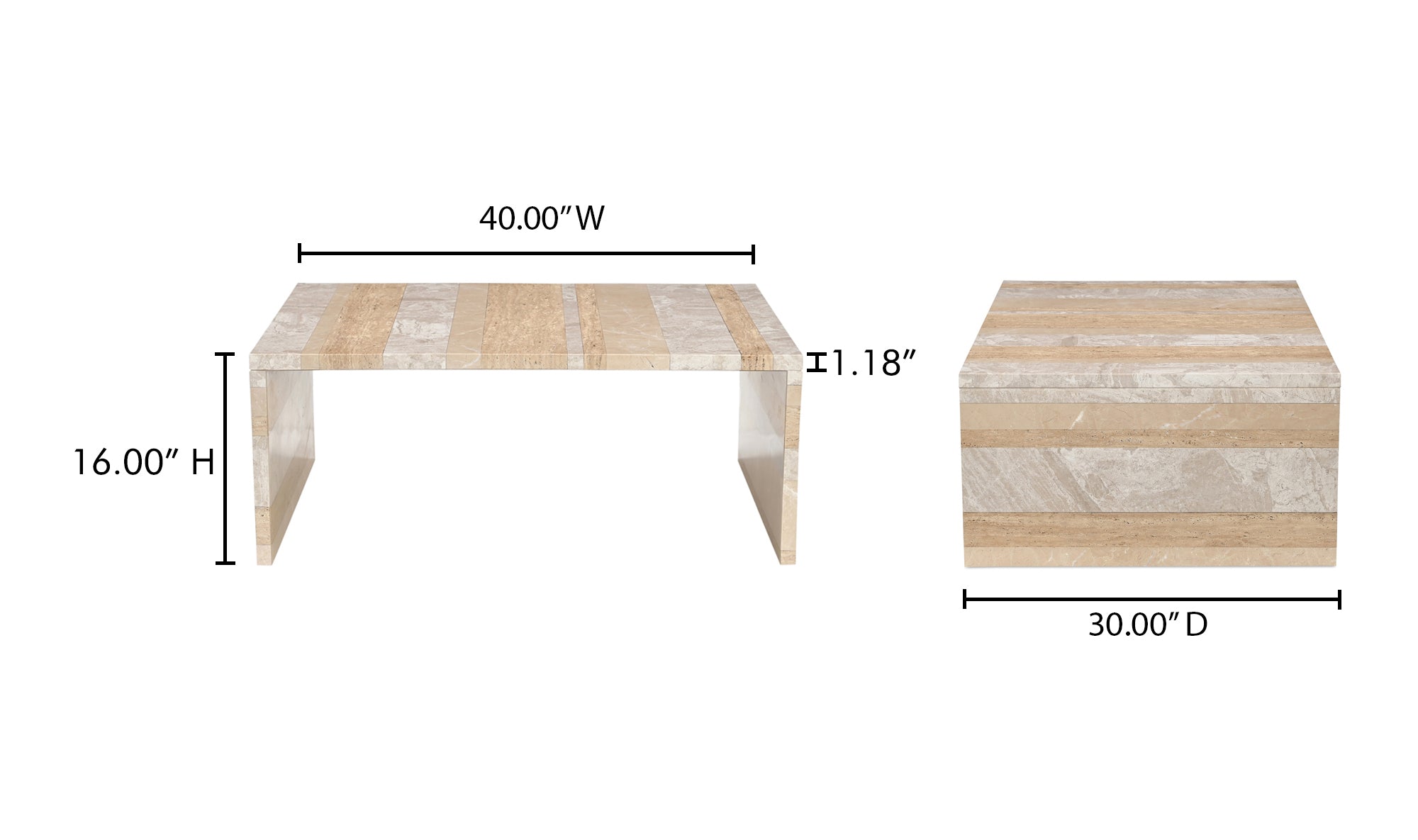 Rosa Coffee Table Rosso Levanto Marble