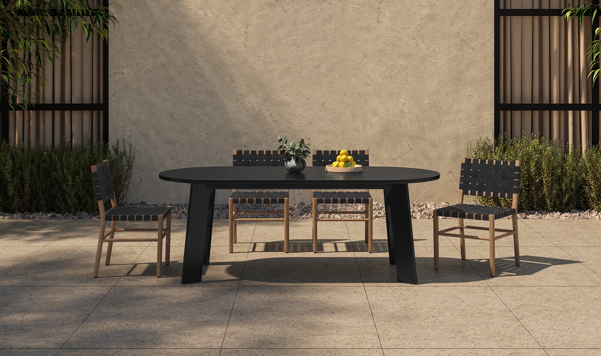 Mira Outdoor Dining Chair Black