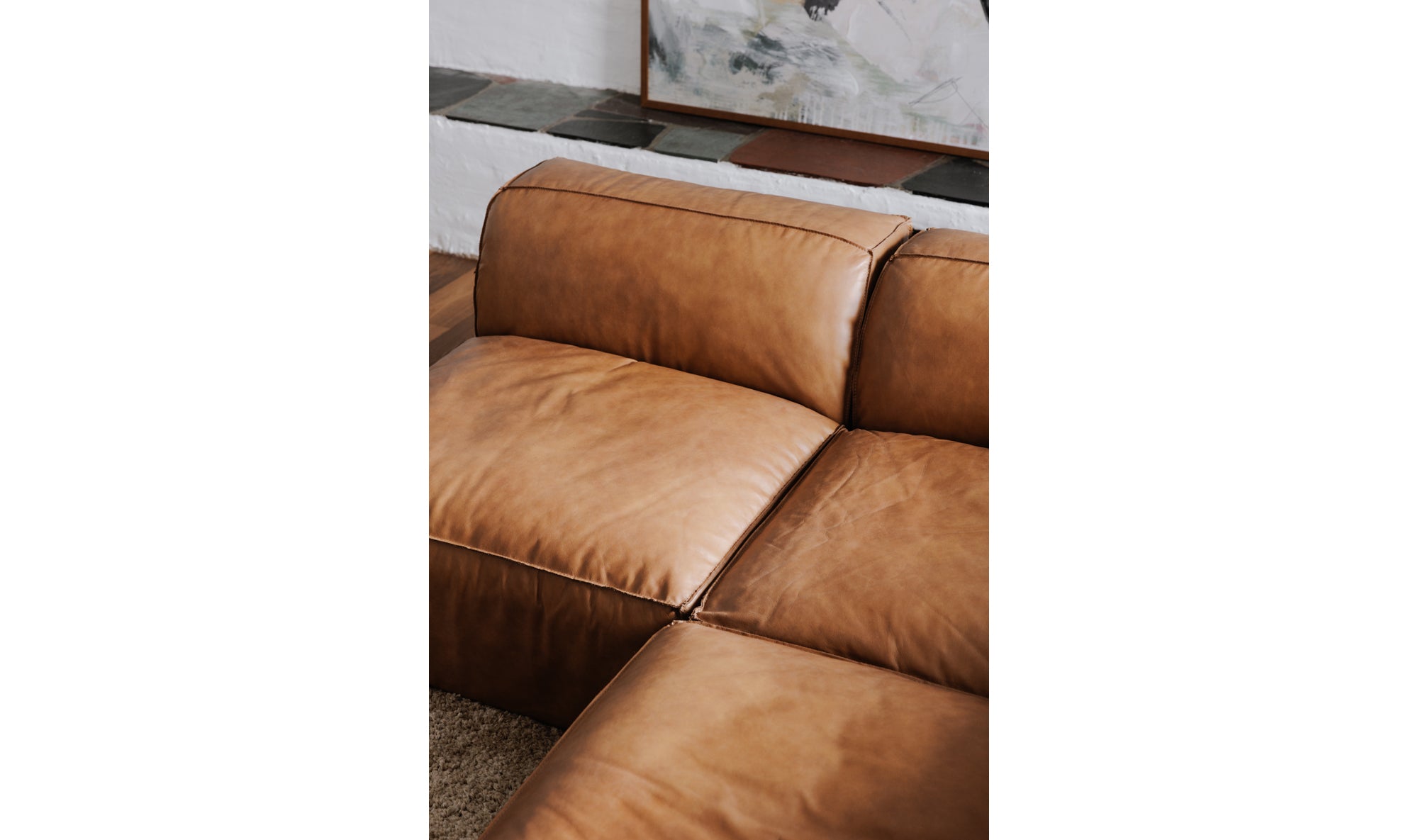 Form Ottoman Sonoran Tan Leather