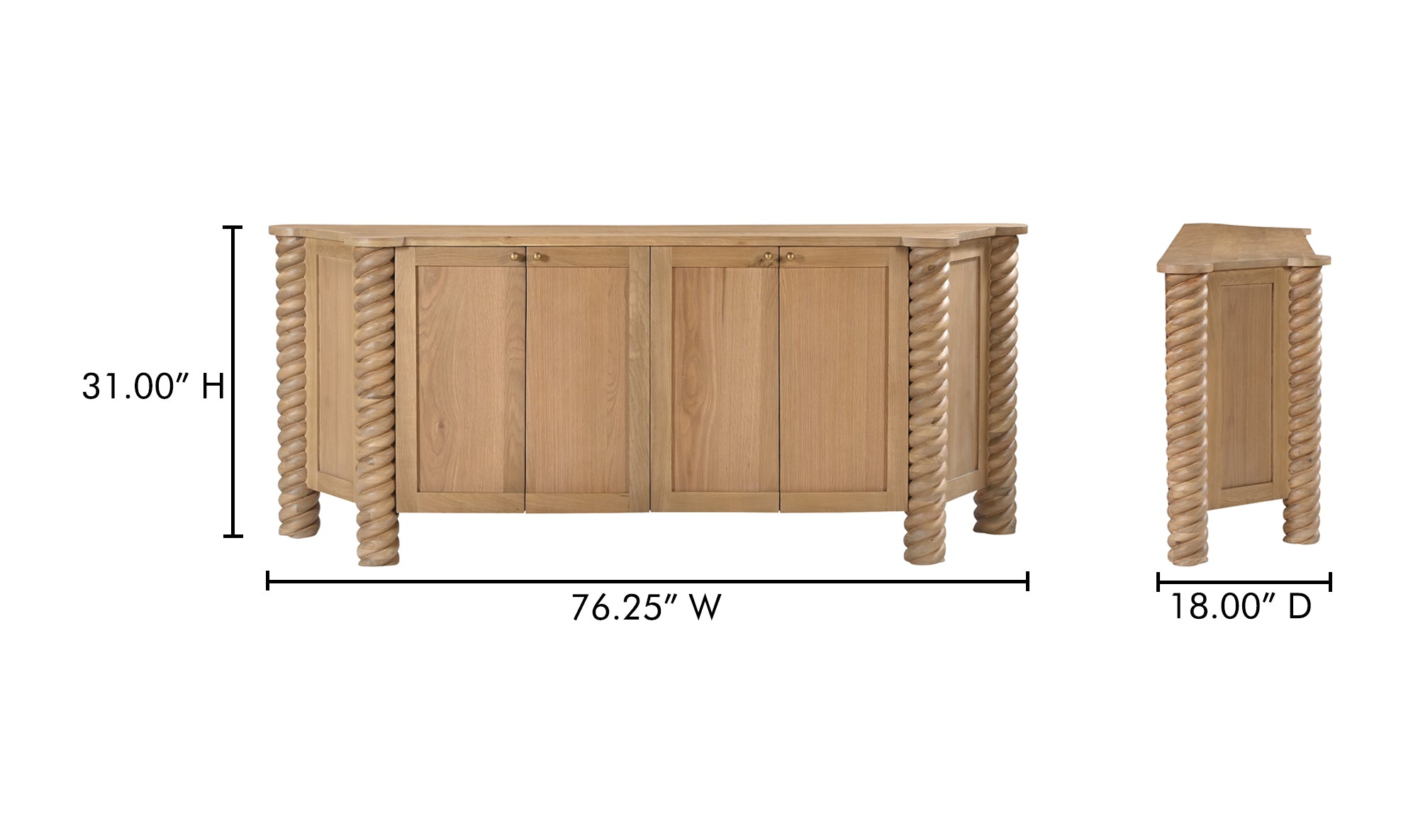 Treccia Sideboard Oak