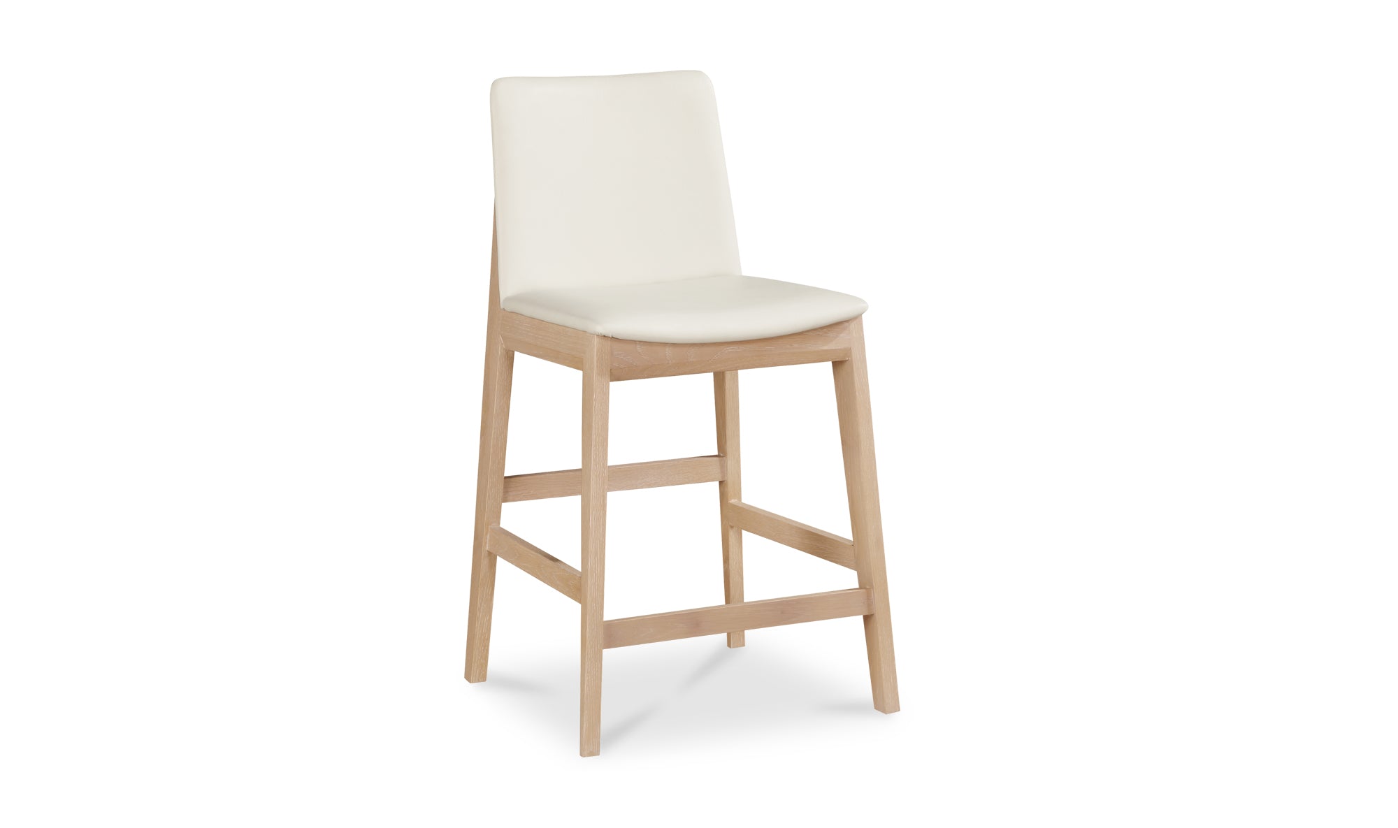 Deco Oak Counter Stool White PVC