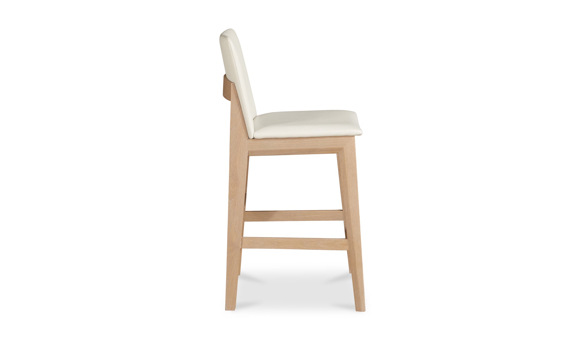 Deco Oak Counter Stool White PVC