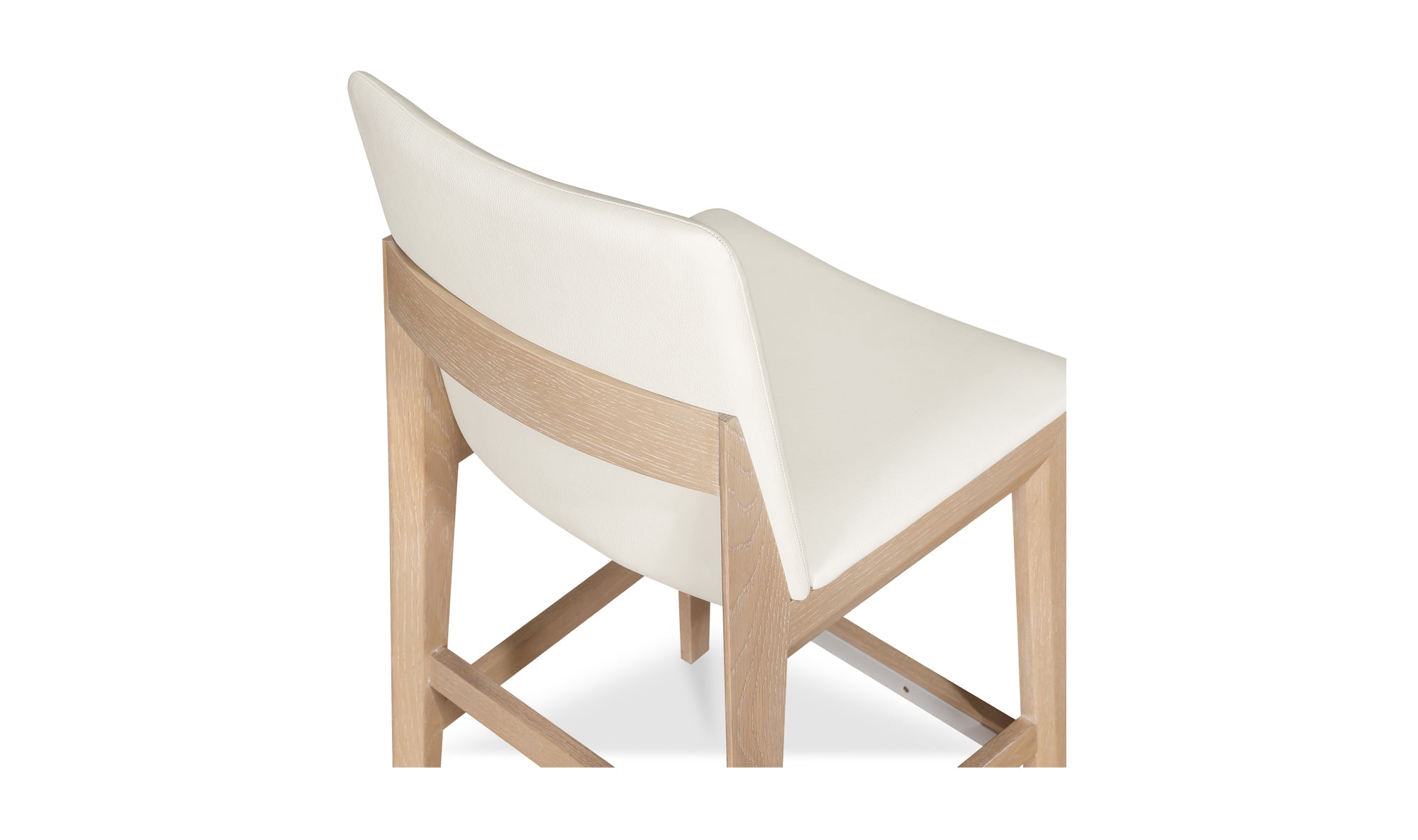 Deco Oak Counter Stool White PVC