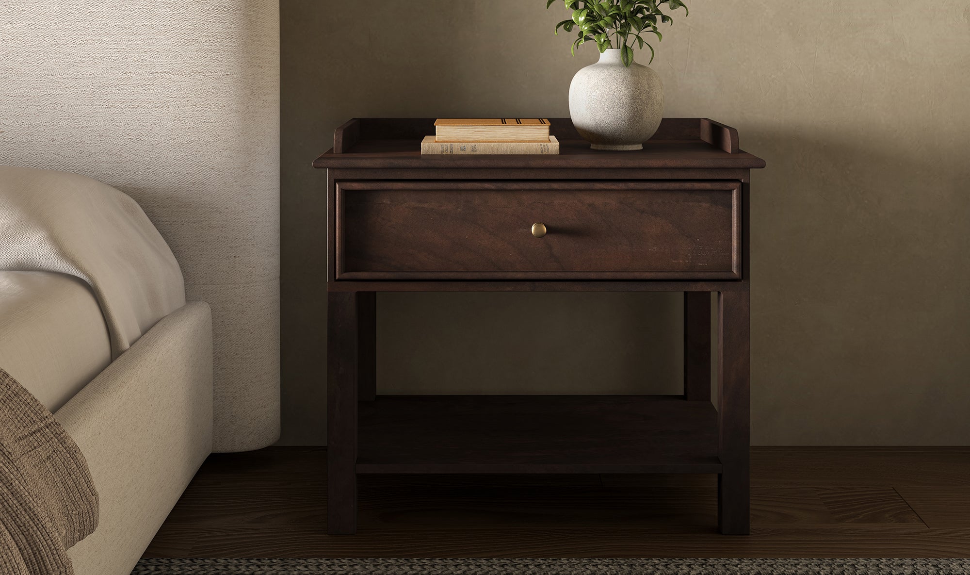 Maeve Nightstand Dark Brown