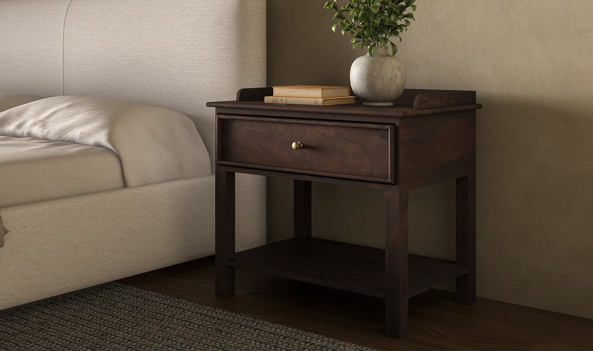 Maeve Nightstand Dark Brown