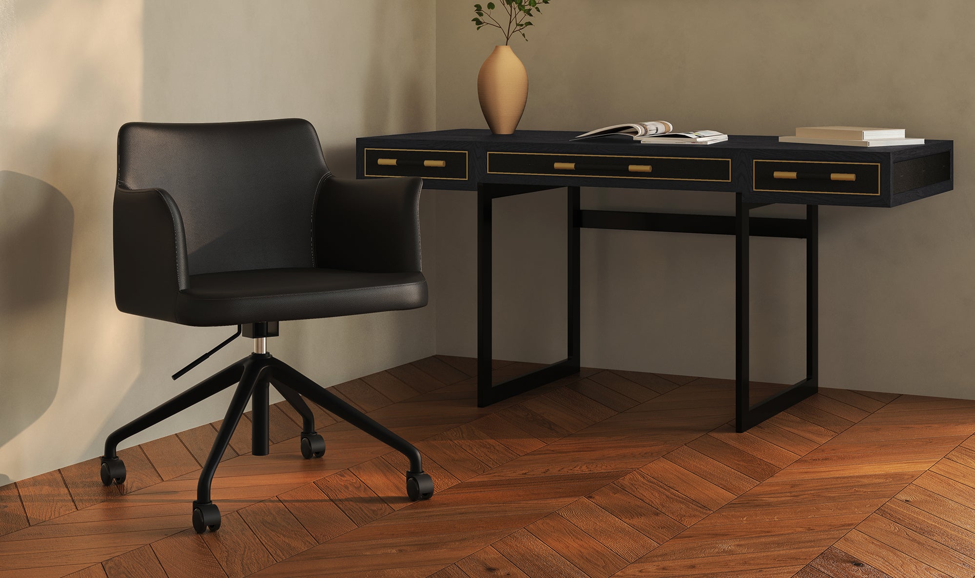 Morris Office Chair PVC Black