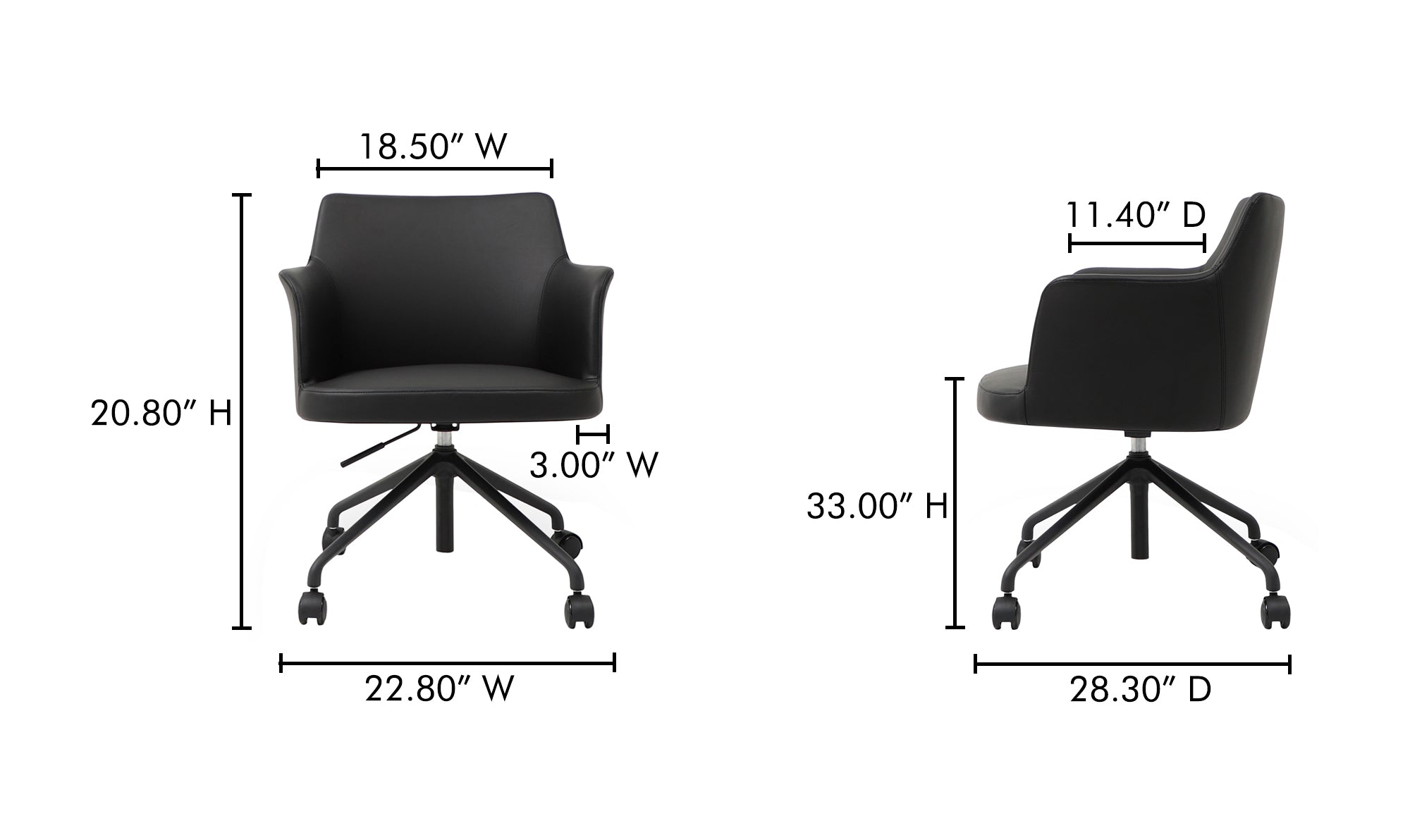 Morris Office Chair PVC Black