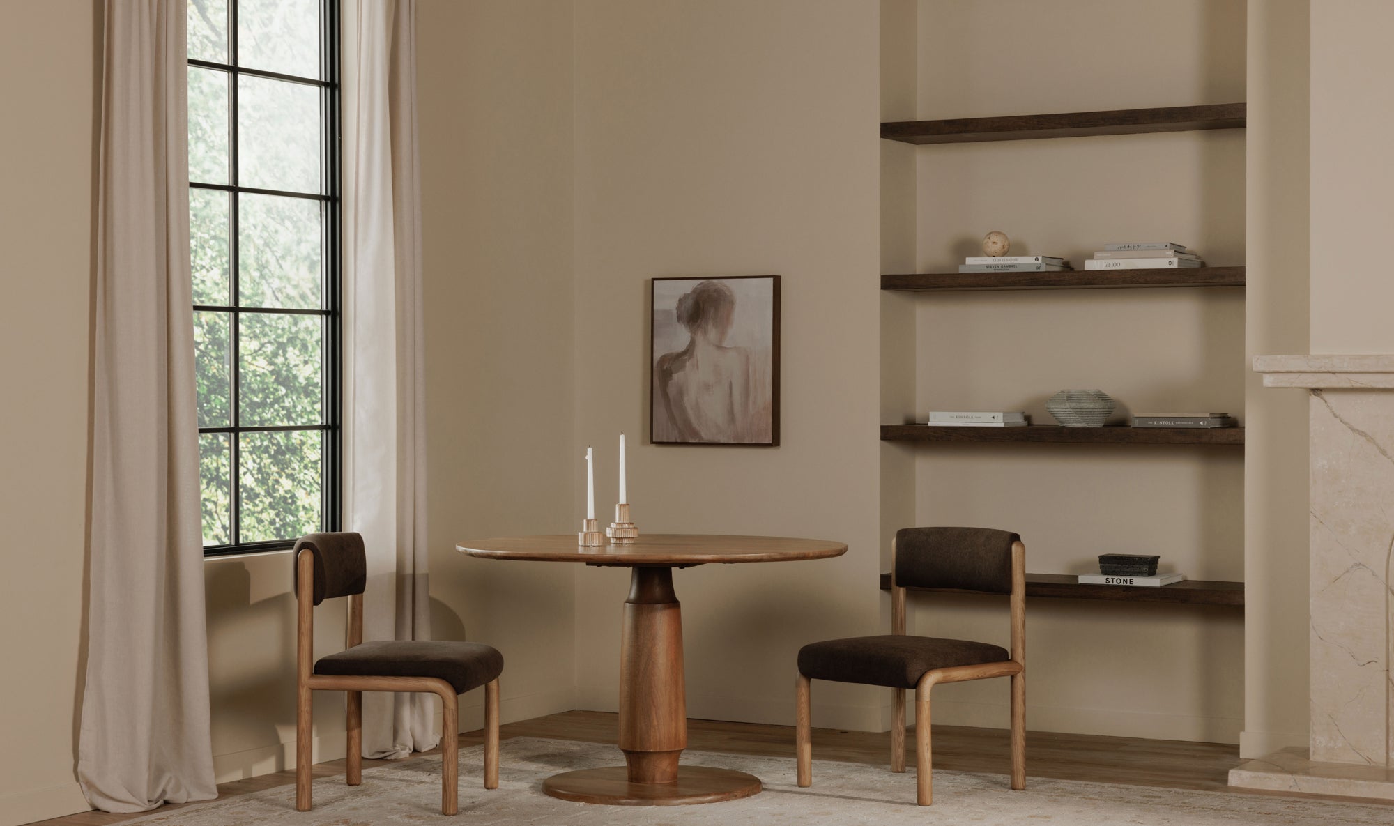 April Dining Chair Deep Brown-Set Of Two