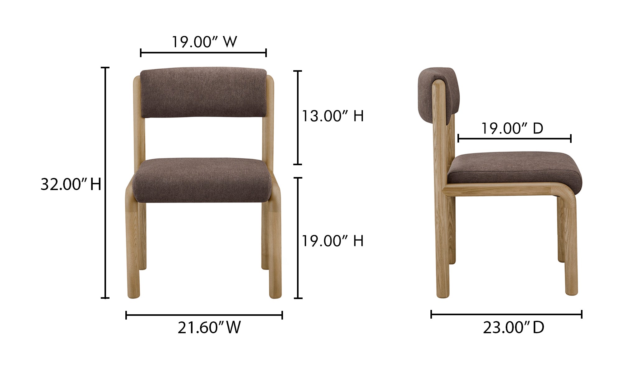April Dining Chair Deep Brown-Set Of Two