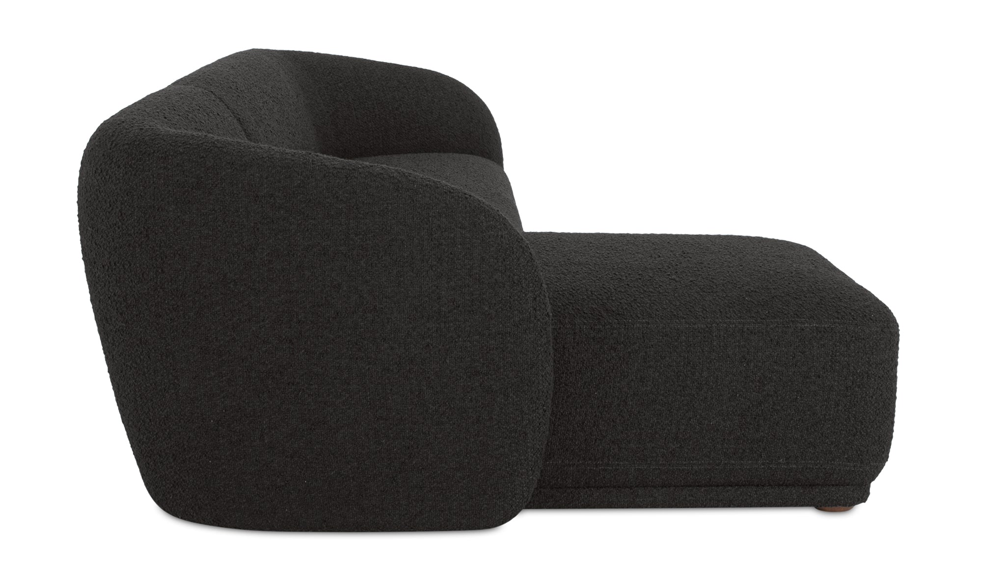Faye Left Sectional Black Boucle