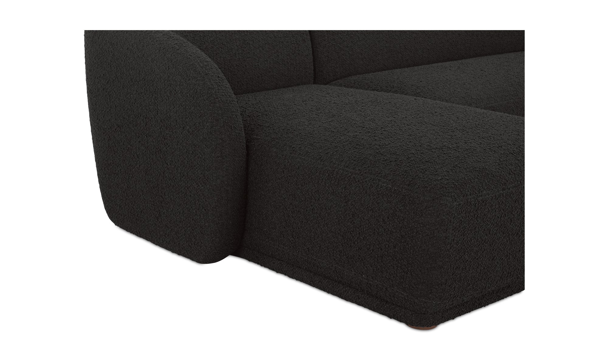 Faye Left Sectional Black Boucle