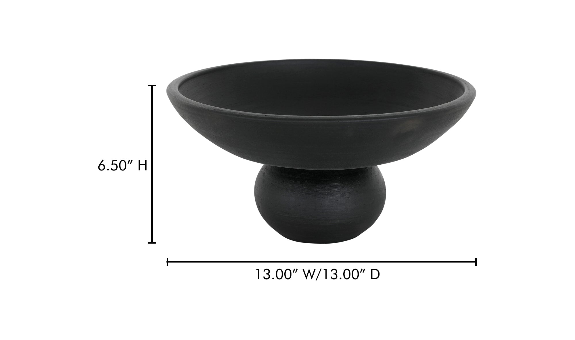Asha Decorative Bowl Black Terracotta