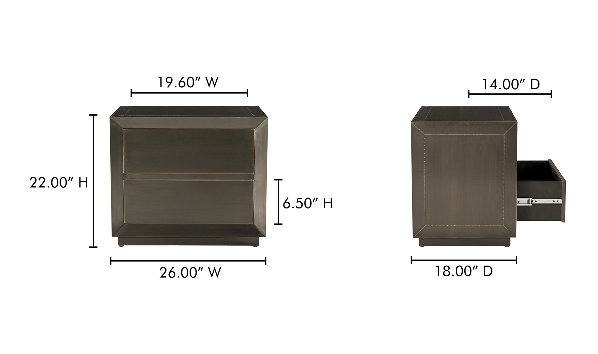 Dawson Nightstand Deep Bronze