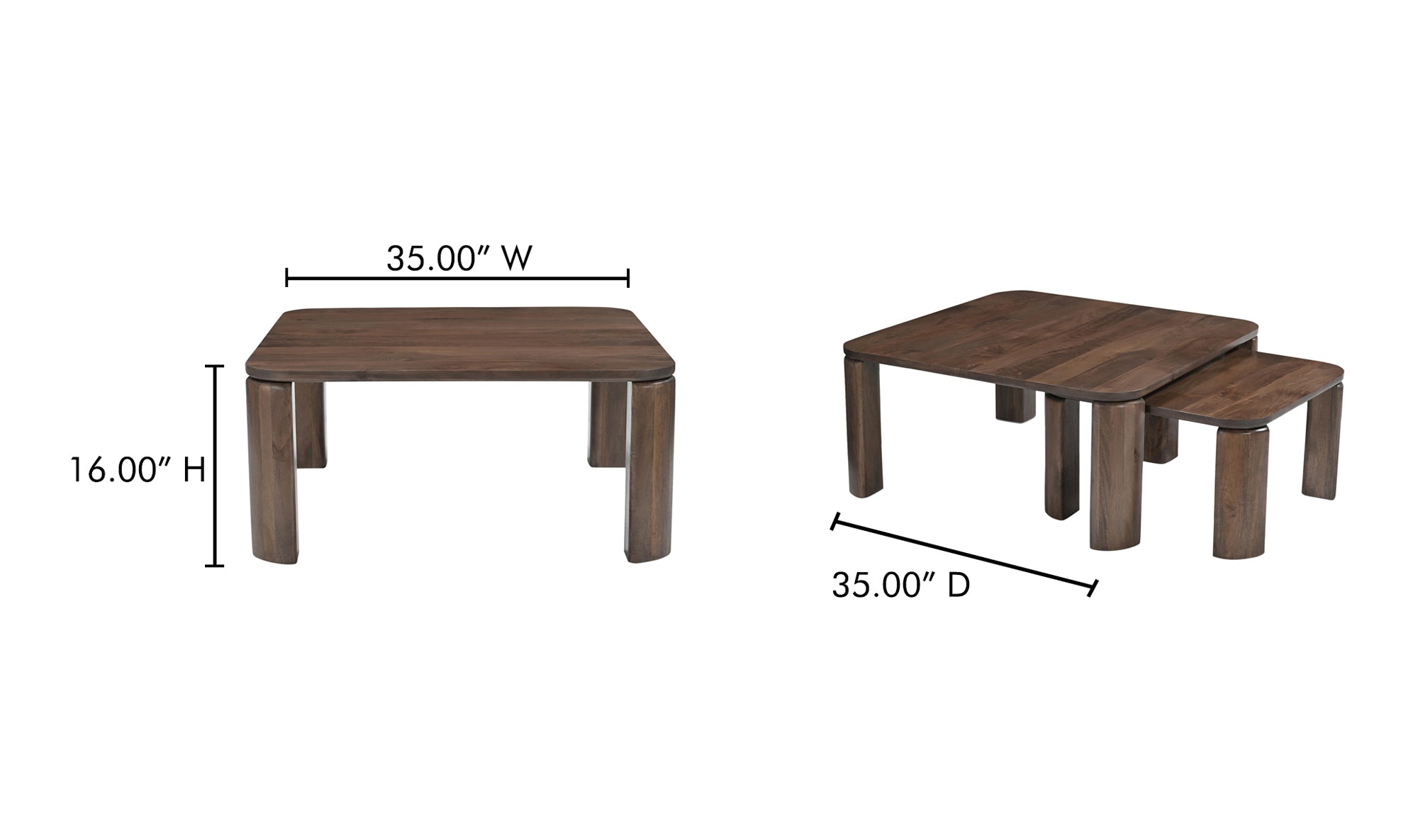 River Coffee Table Botticino Marble
