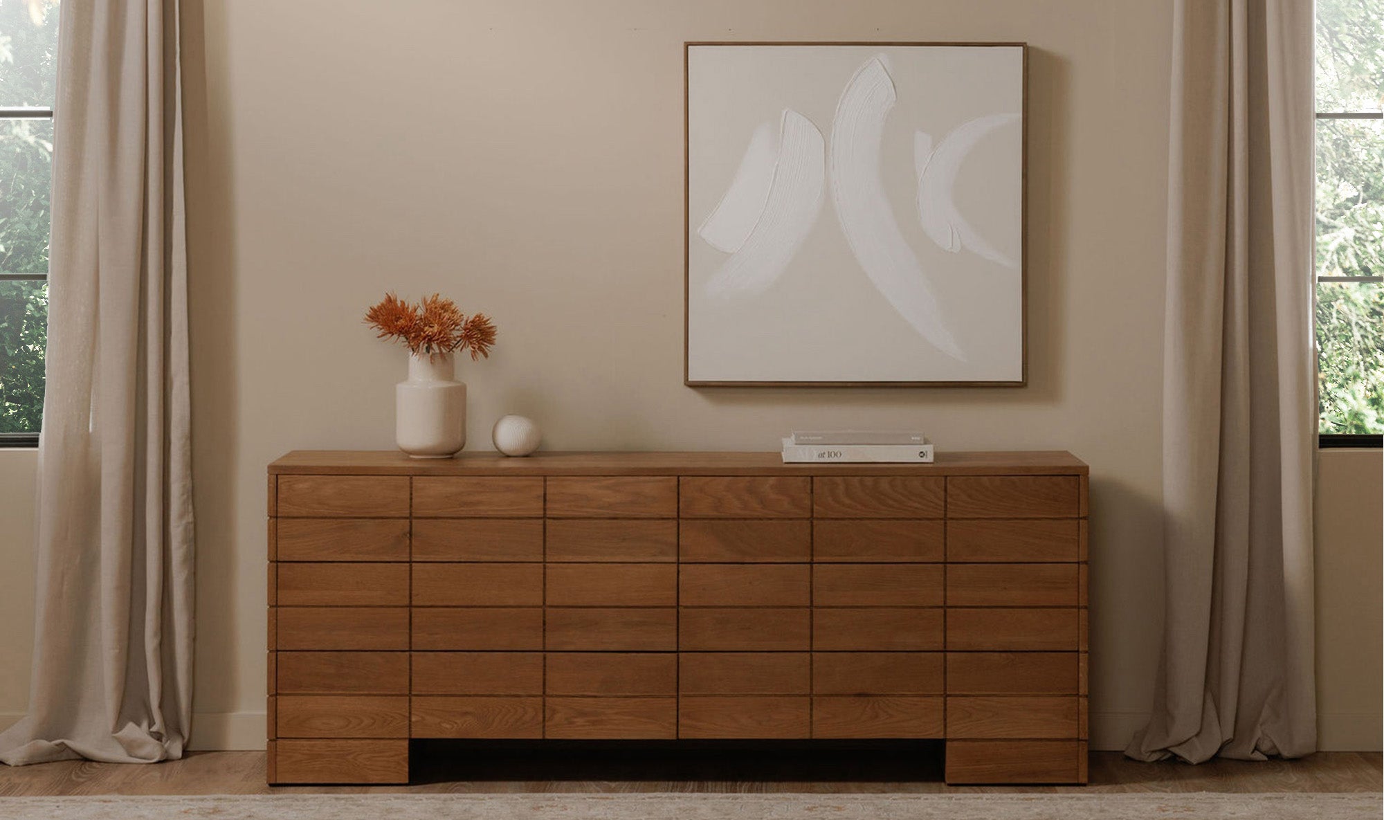Gia 6 Drawer Dresser Brown