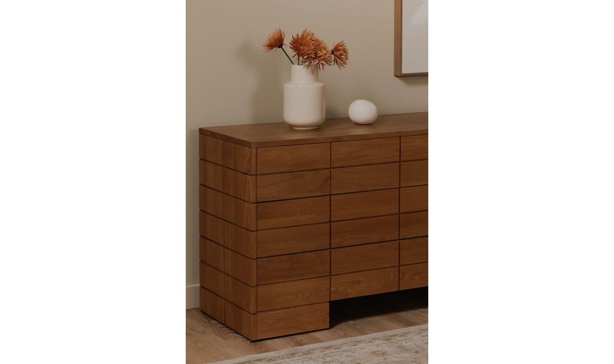 Gia 6 Drawer Dresser Brown