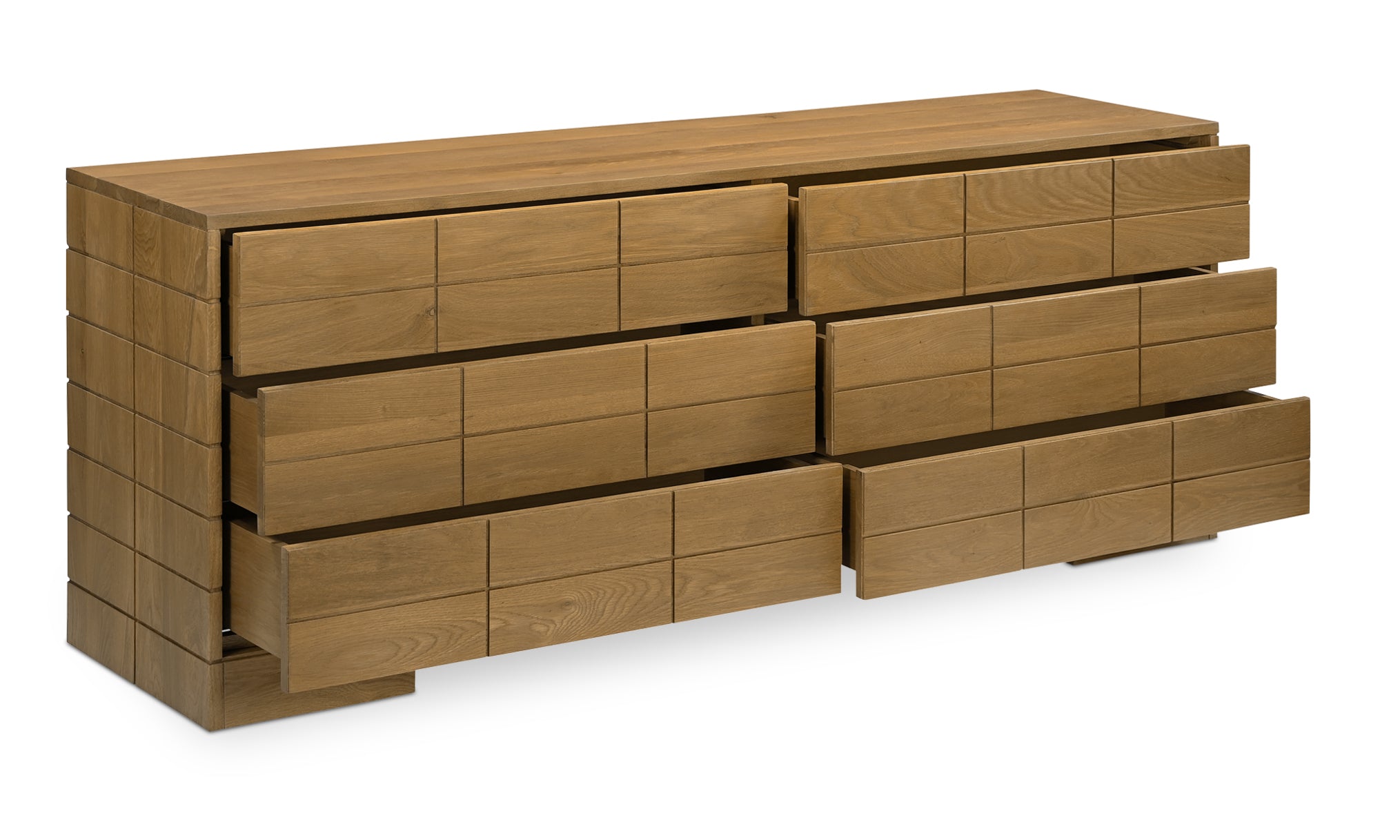 Gia 6 Drawer Dresser Brown