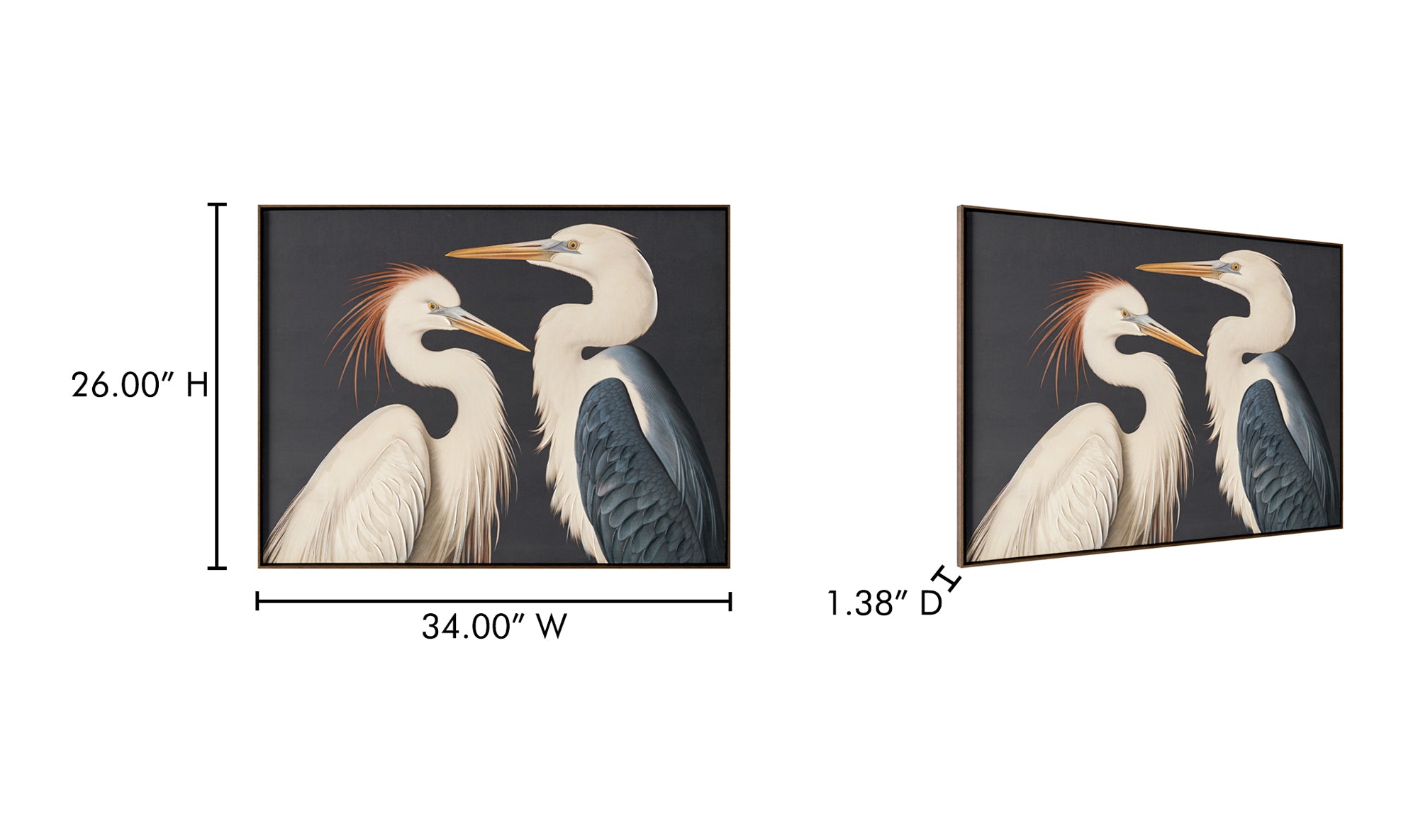 Two Cranes Framed Painting