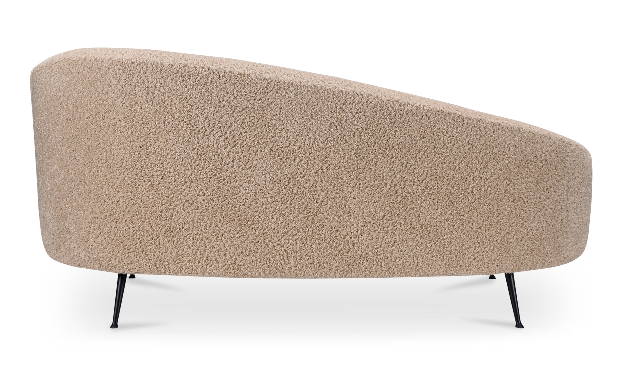 Abigail Chaise Light Brown Faux Shearling