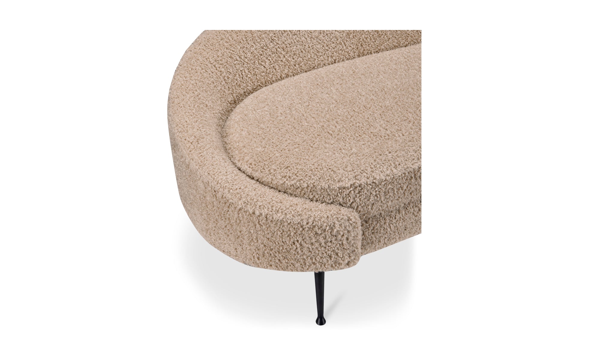 Abigail Chaise Light Brown Faux Shearling