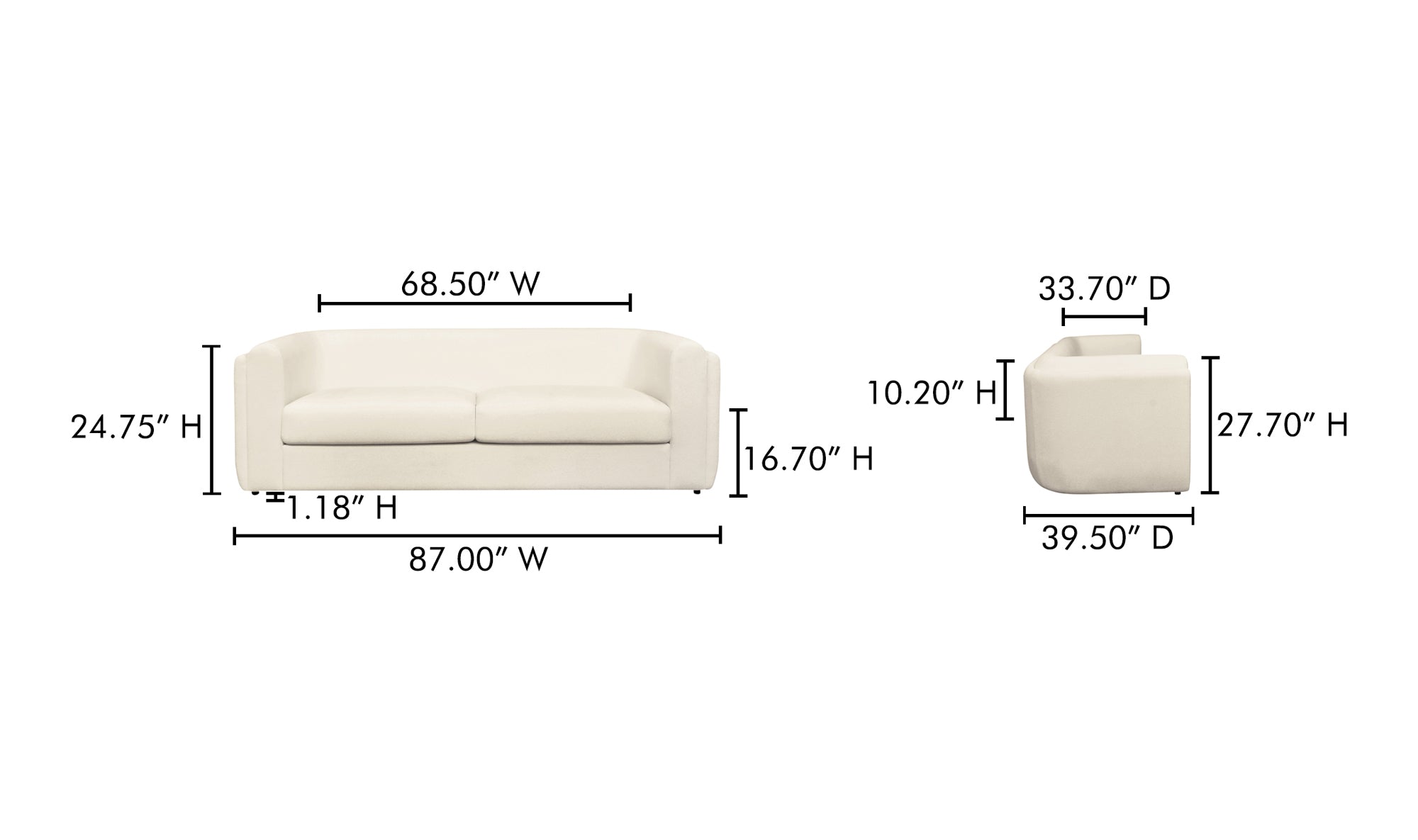 Alora Sofa Tan Leather