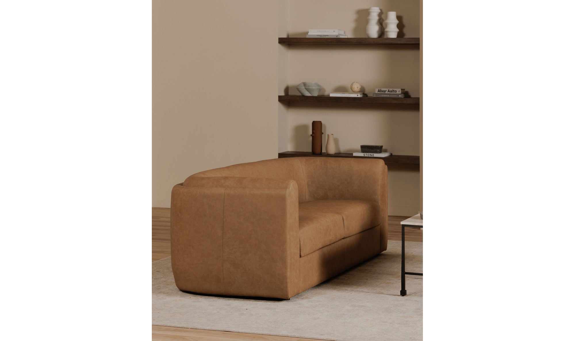 Alora Sofa Tan Leather