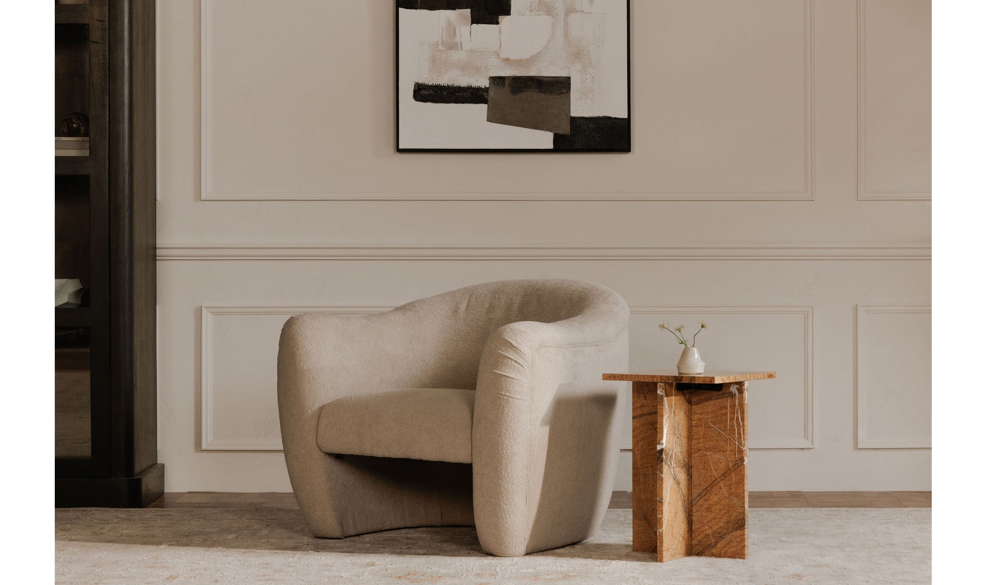 Domino Accent Chair Beige