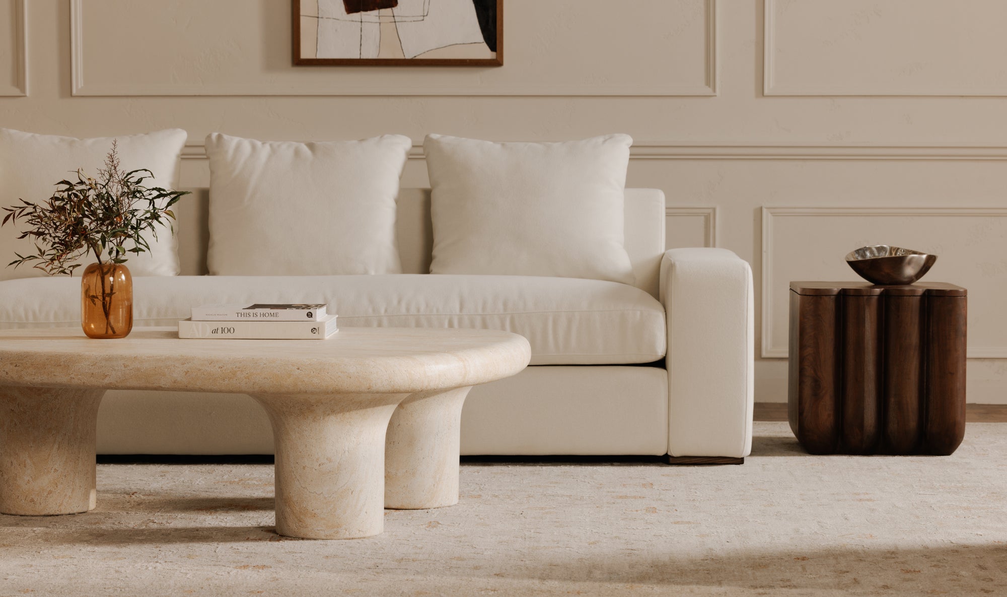 Thomas Left Sectional Ivory