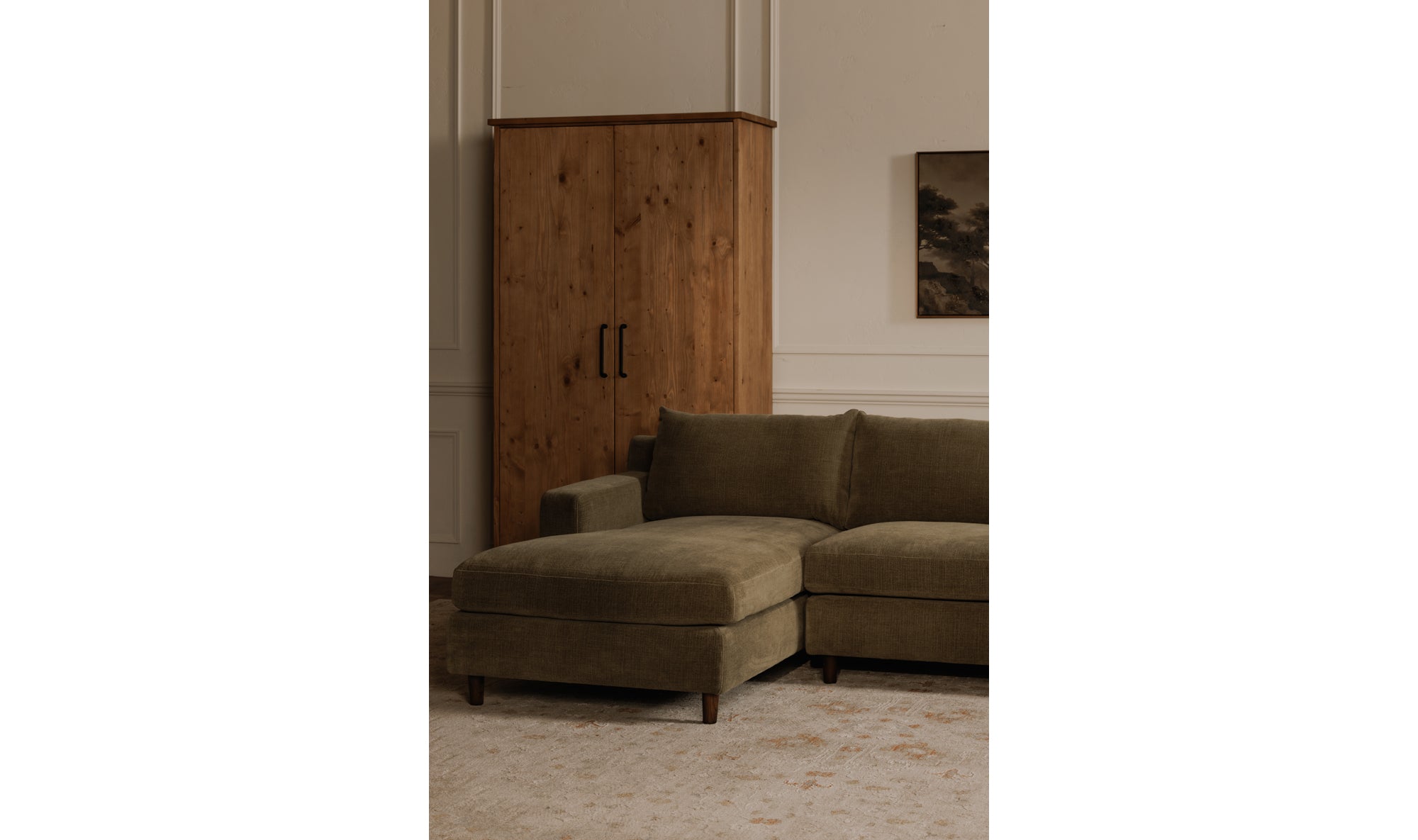 Hutton Left Sectional Olive