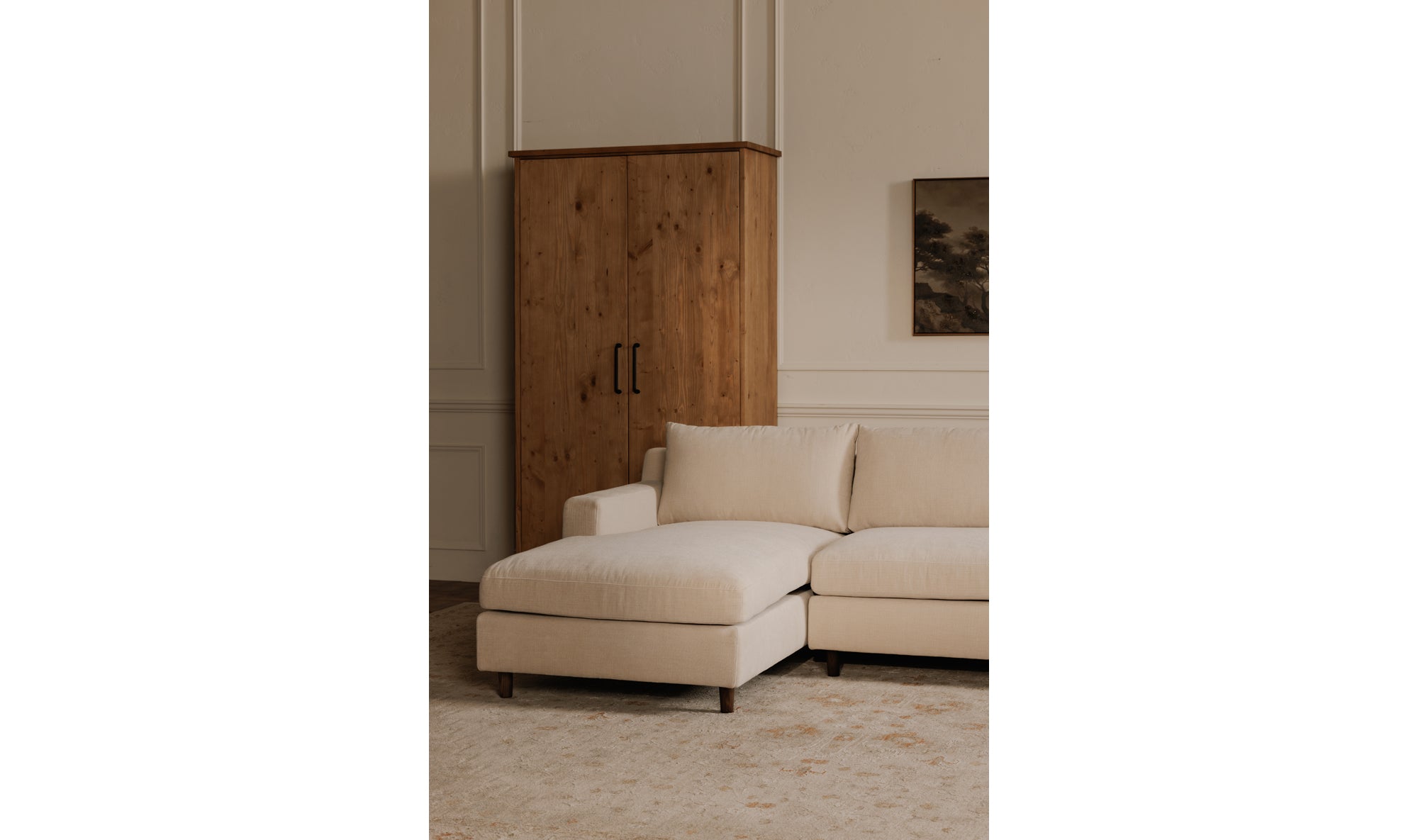 Hutton Left Sectional Beige