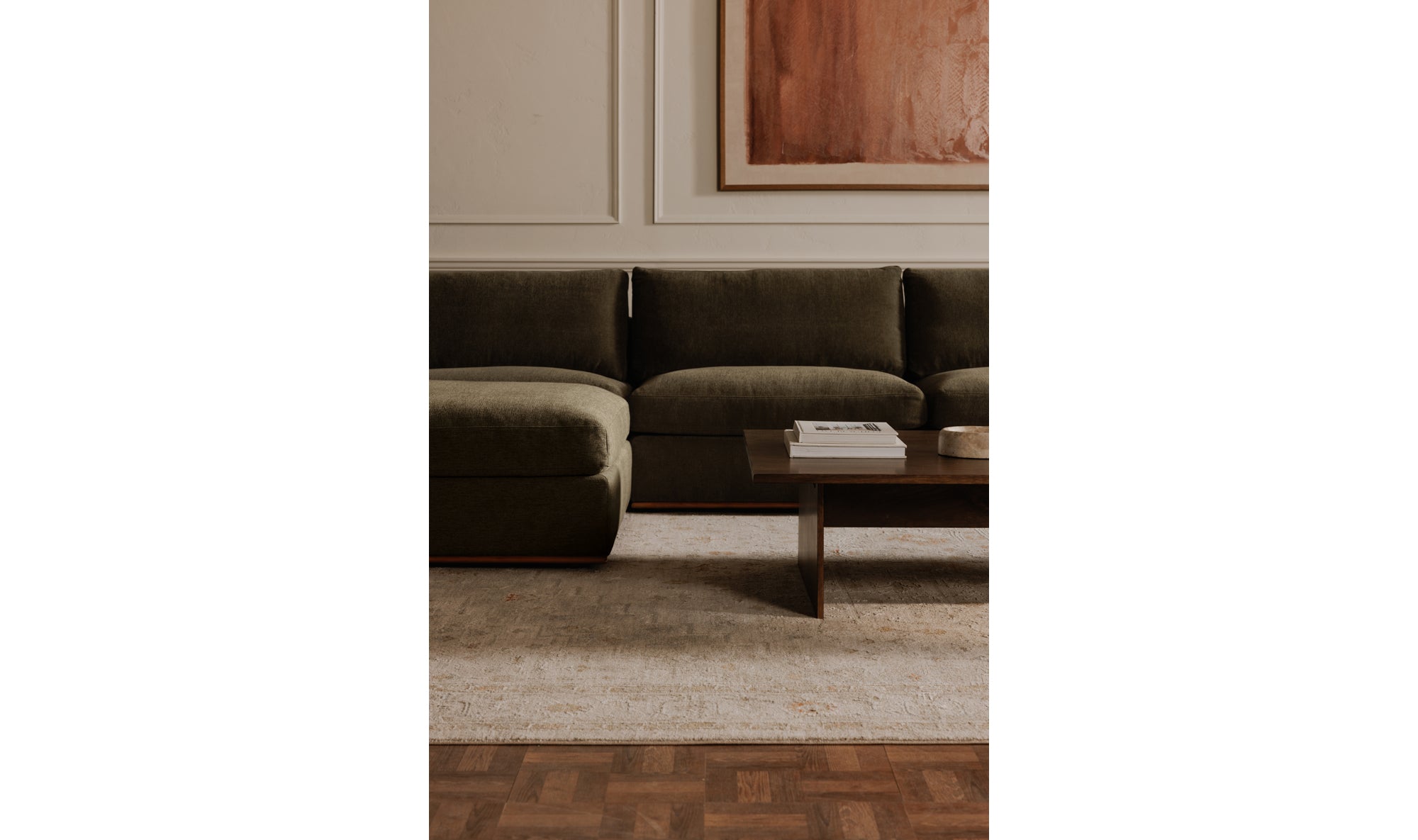 Rue Modular Sofa Deep Green