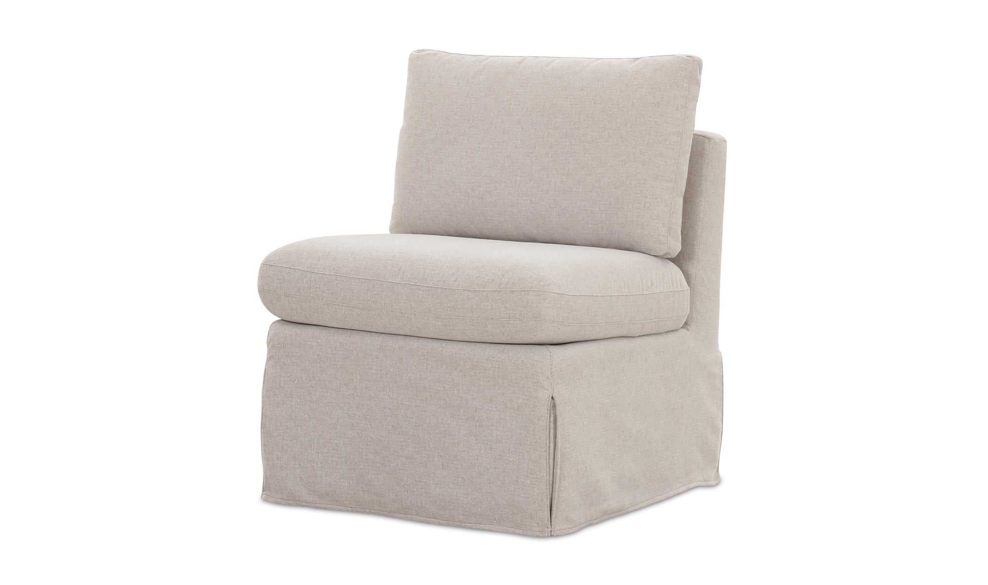 Fable Slipcover Dining Slipper Chair Beige