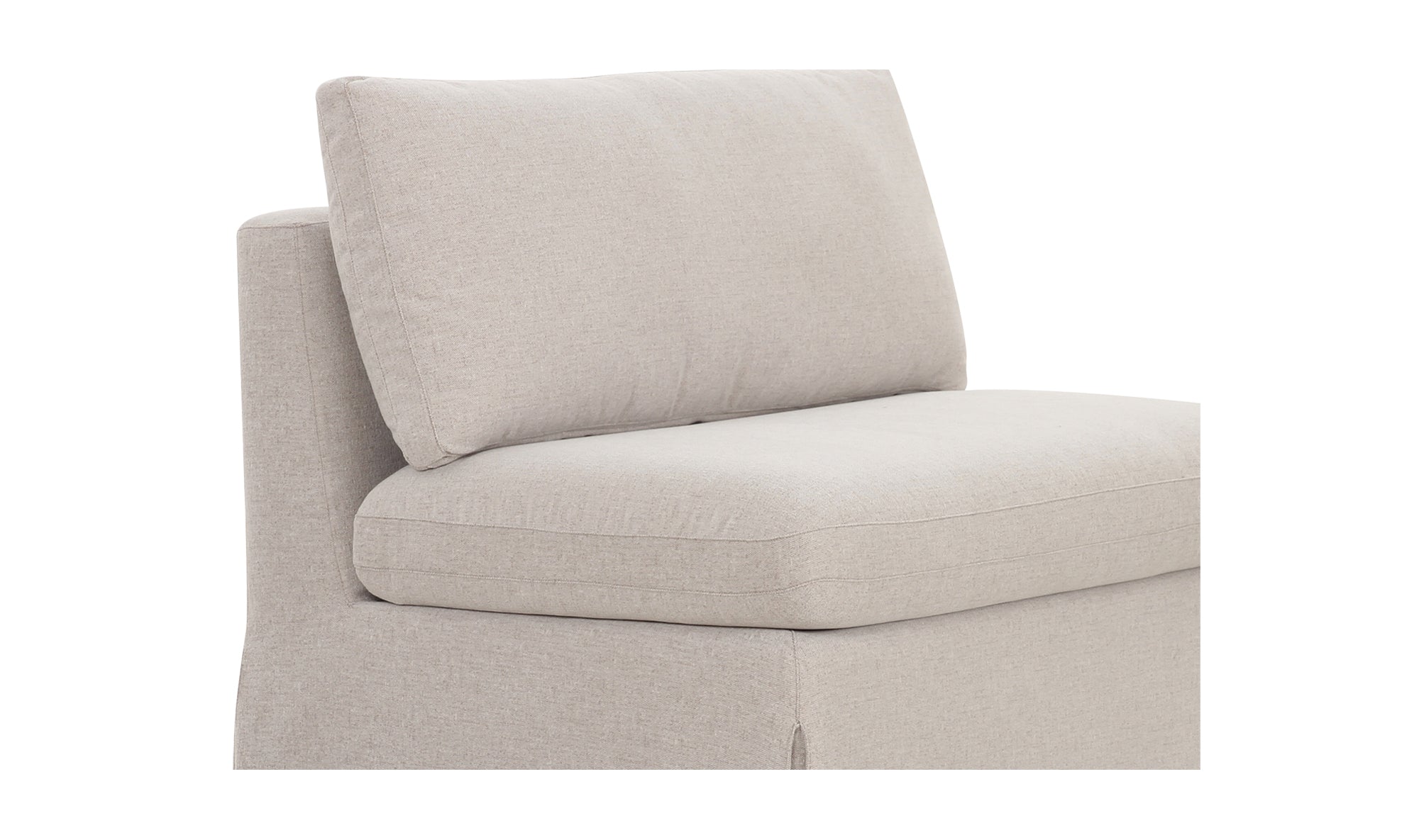 Fable Slipcover Dining Chair and Half Beige