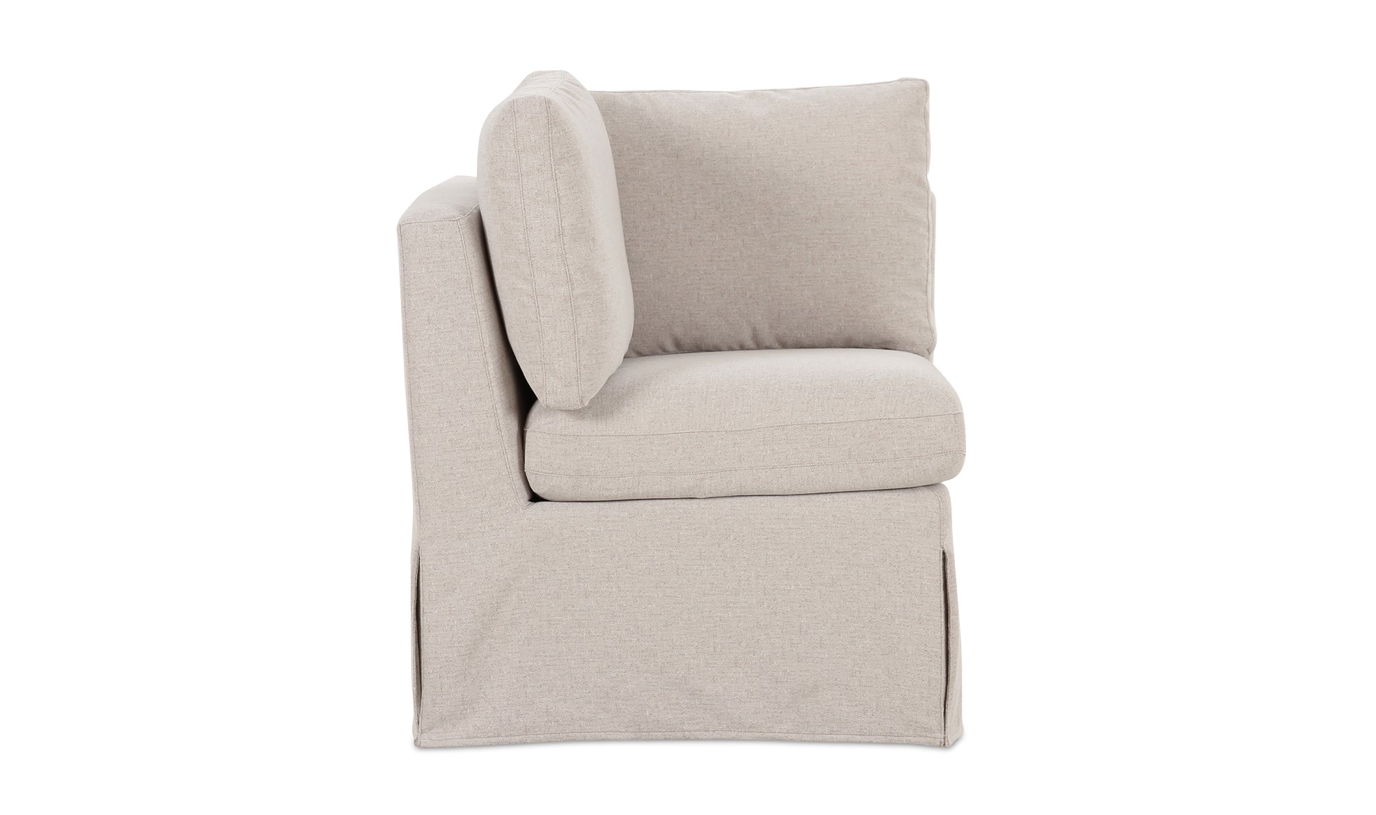Fable Slipcover Dining Corner Chair Beige
