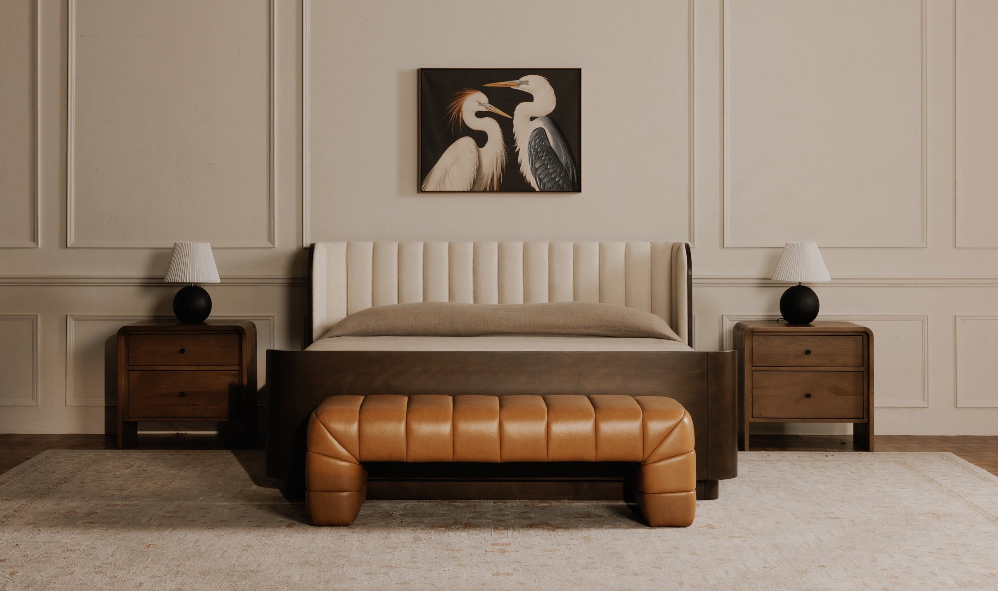 Verity Bench Tan Leather